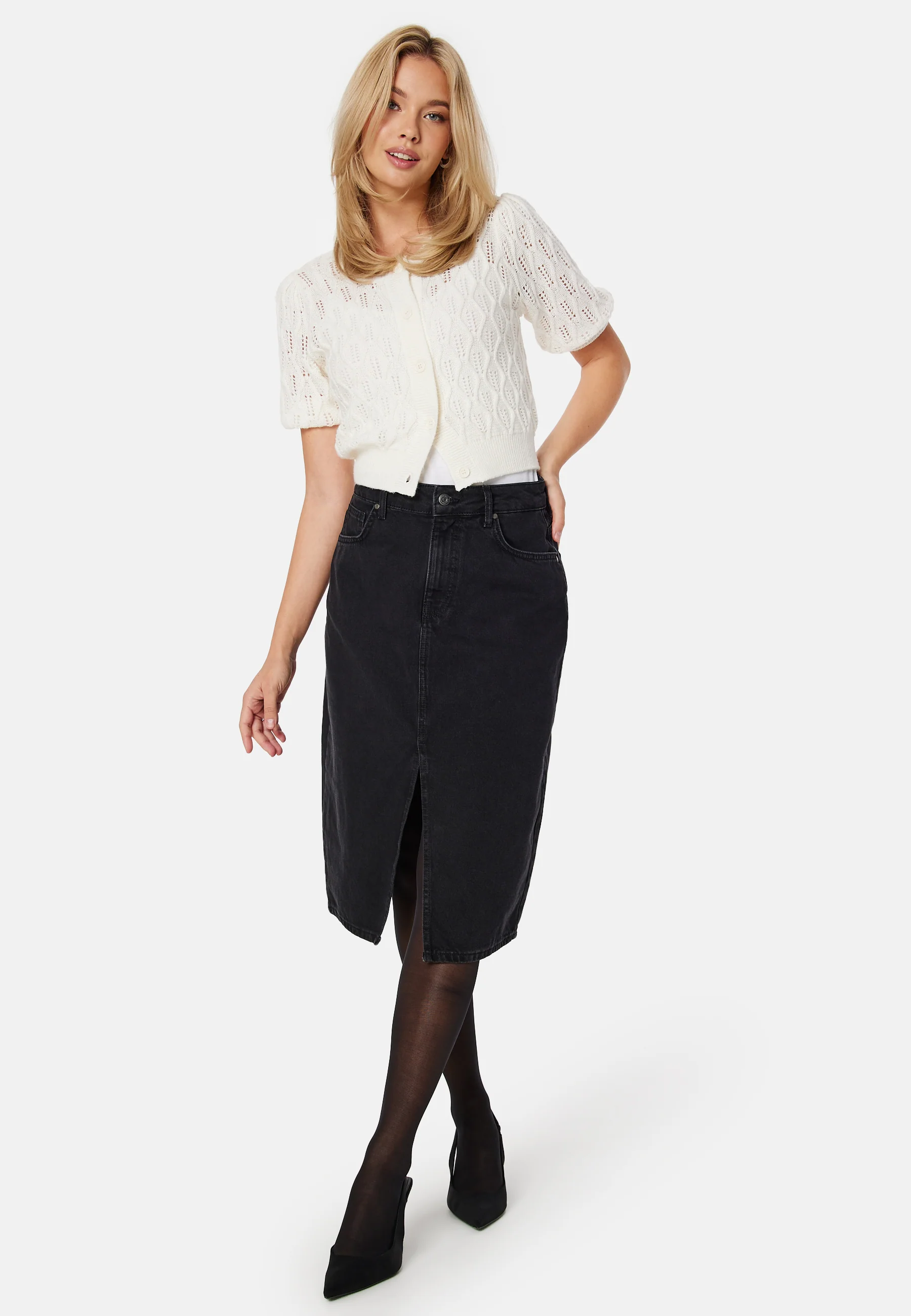 Objharlow Midi Denim Skirt - Image 2