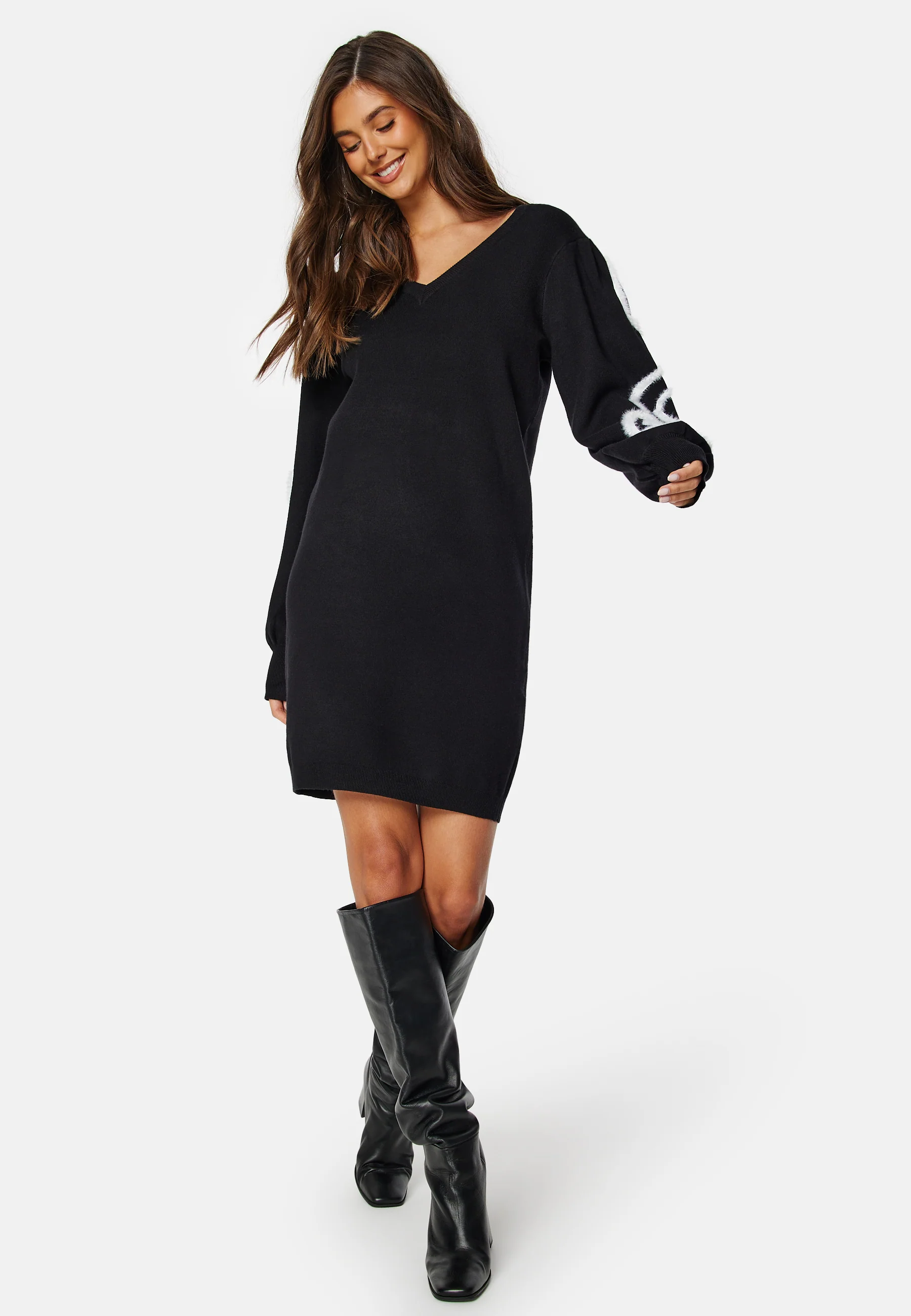 Objinda LS Short Knit Dress - Image 2