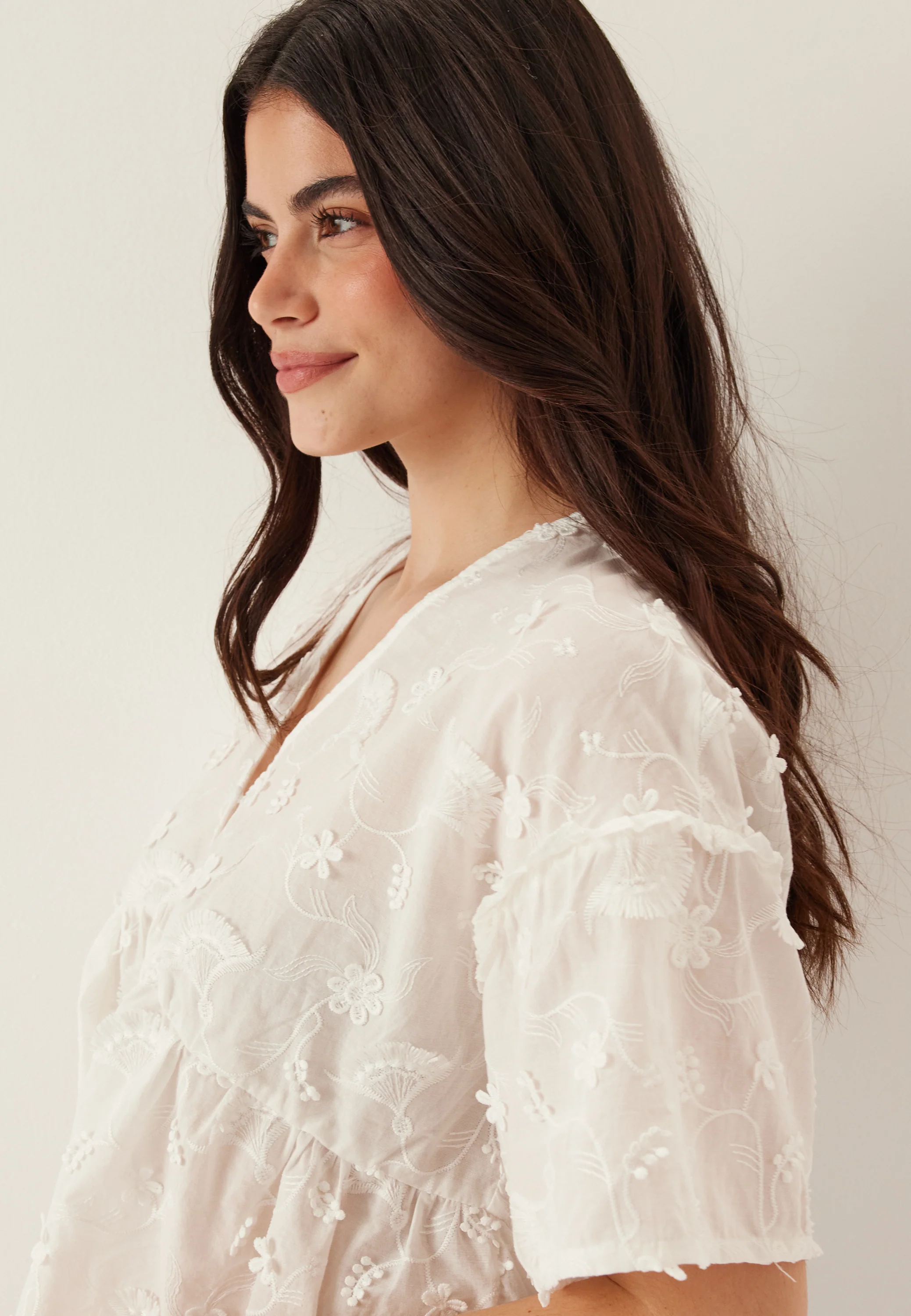 Objlora S/S RE V-NECK TOP - Image 4