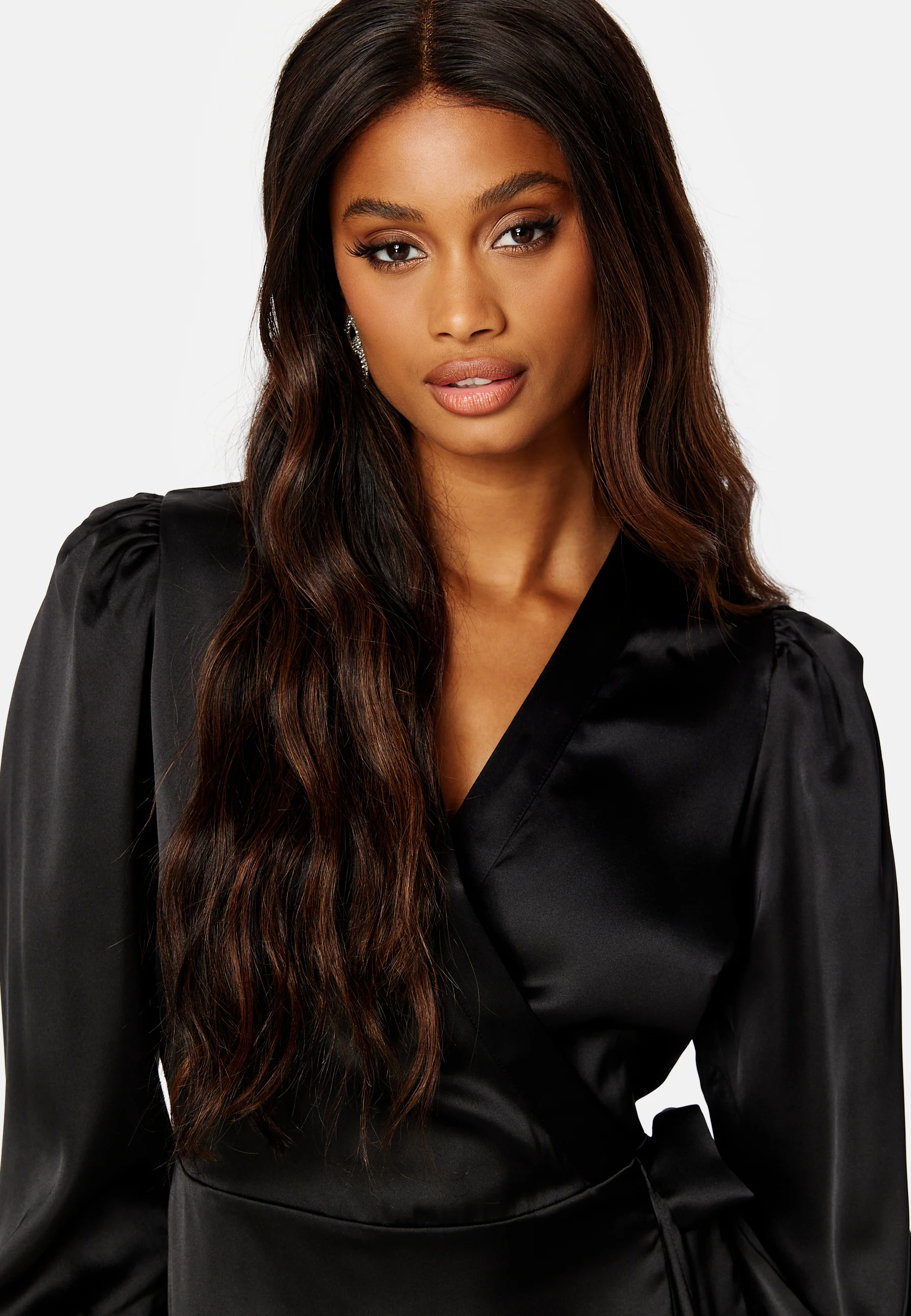 Objsateen Wrap Dress - Image 5