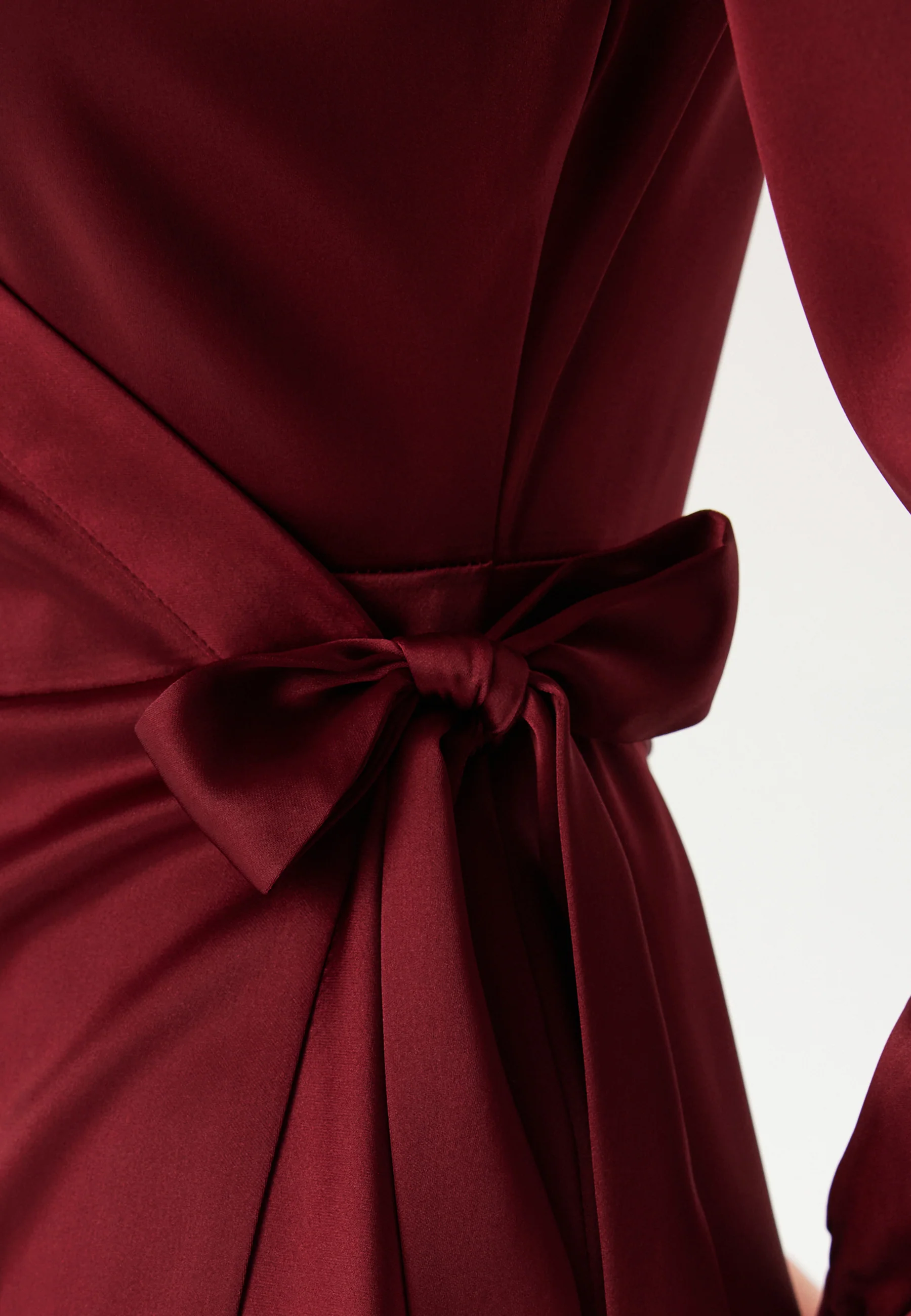 Objsateen Wrap Dress - Image 3