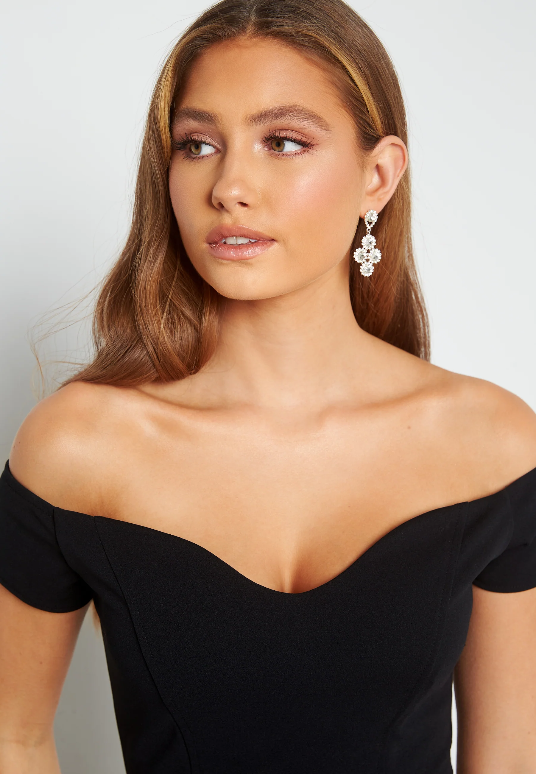 Off Shoulder Frill High Low Dress - Image 4