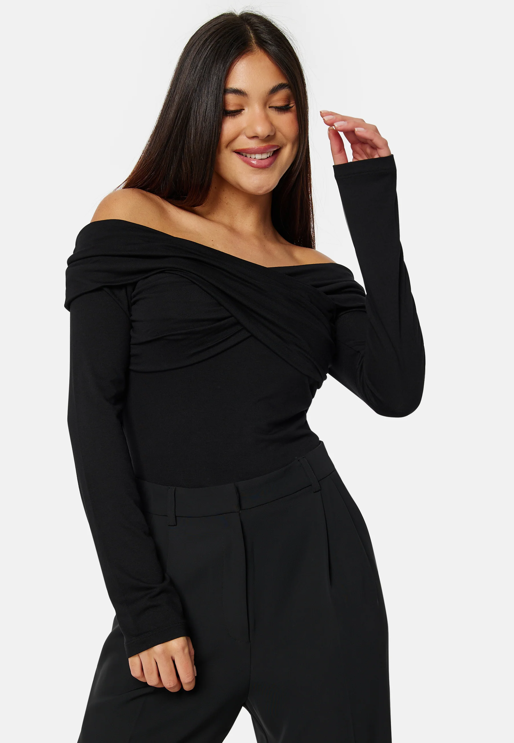 Off Shoulder Long Sleeve Top - Image 3