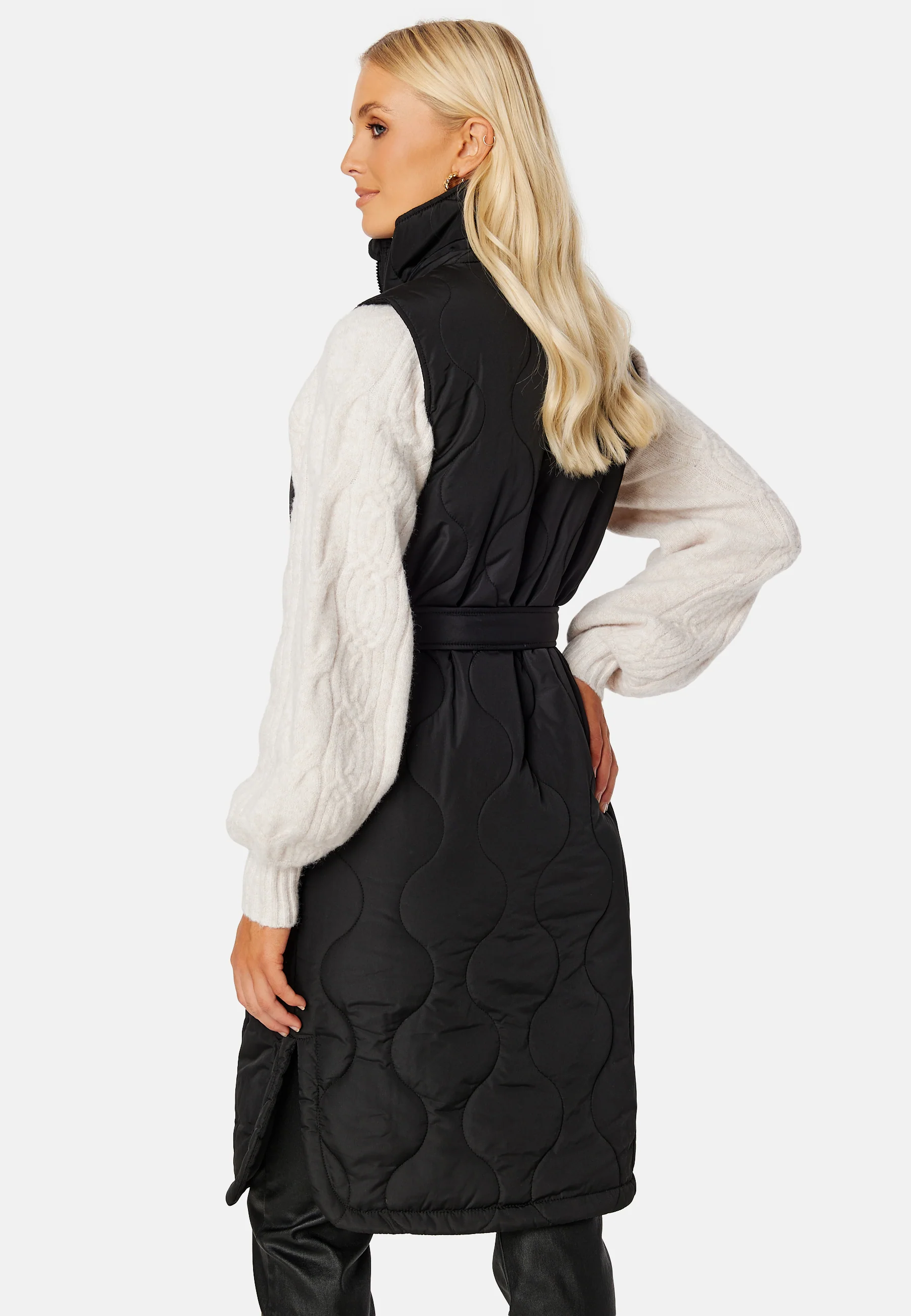 Olinira L/S Quilted Long Vest - Image 3