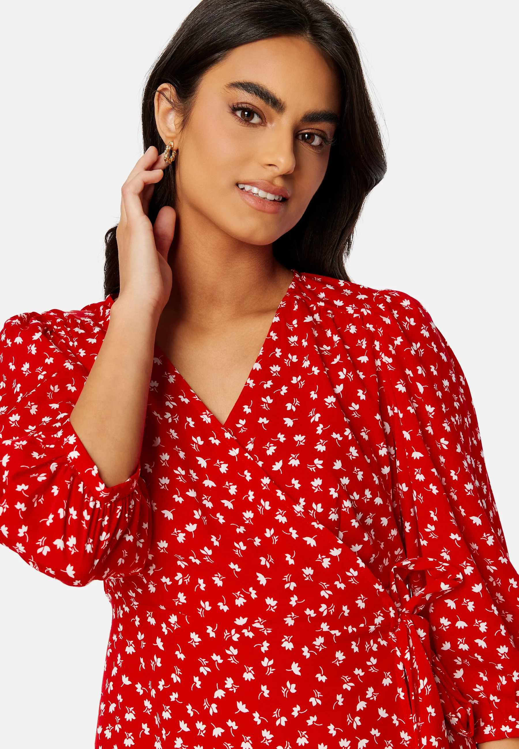 Oliva Wrap Midi Dress - Image 4