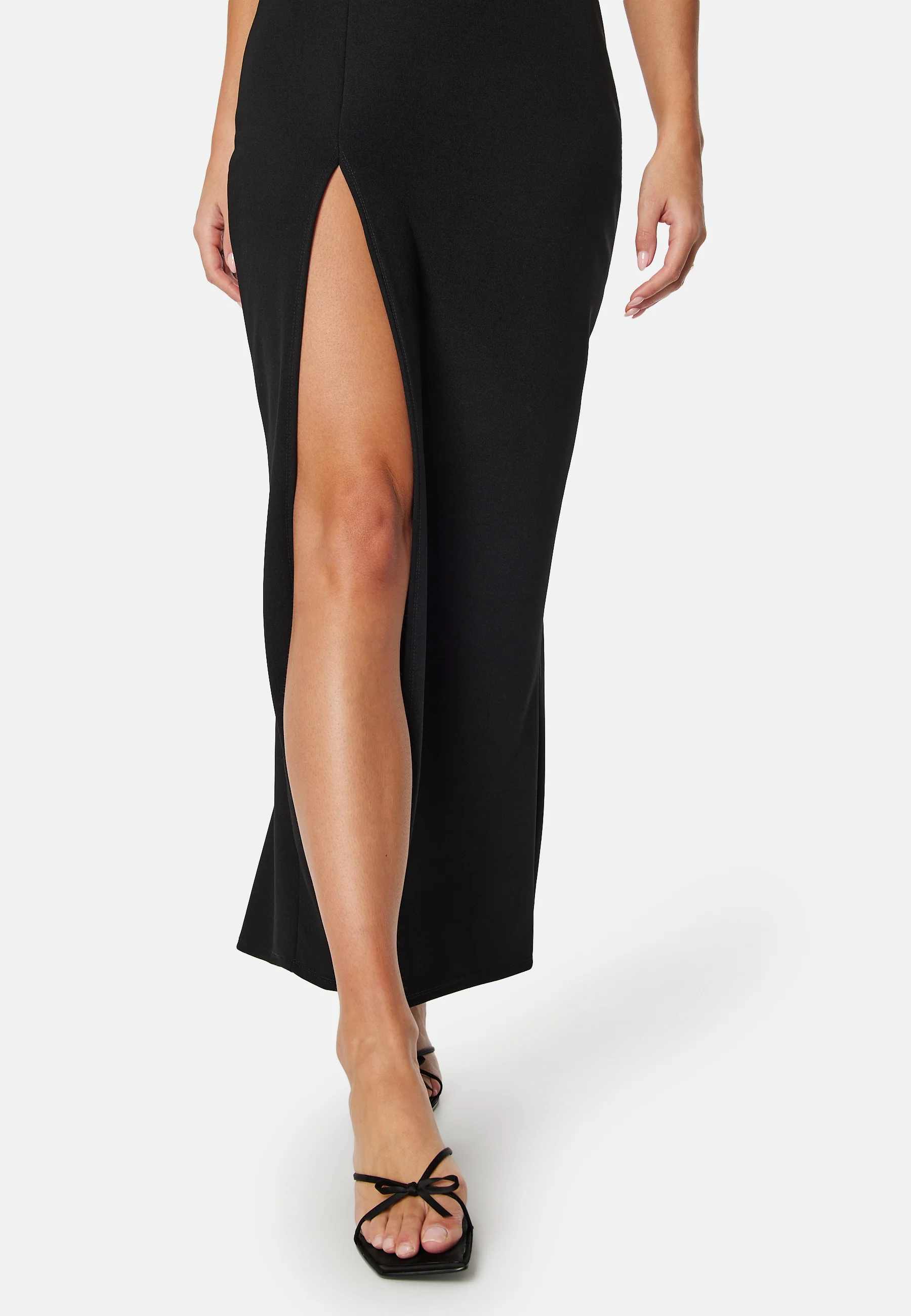 One Shoulder Bow Maxi Dress - Image 3