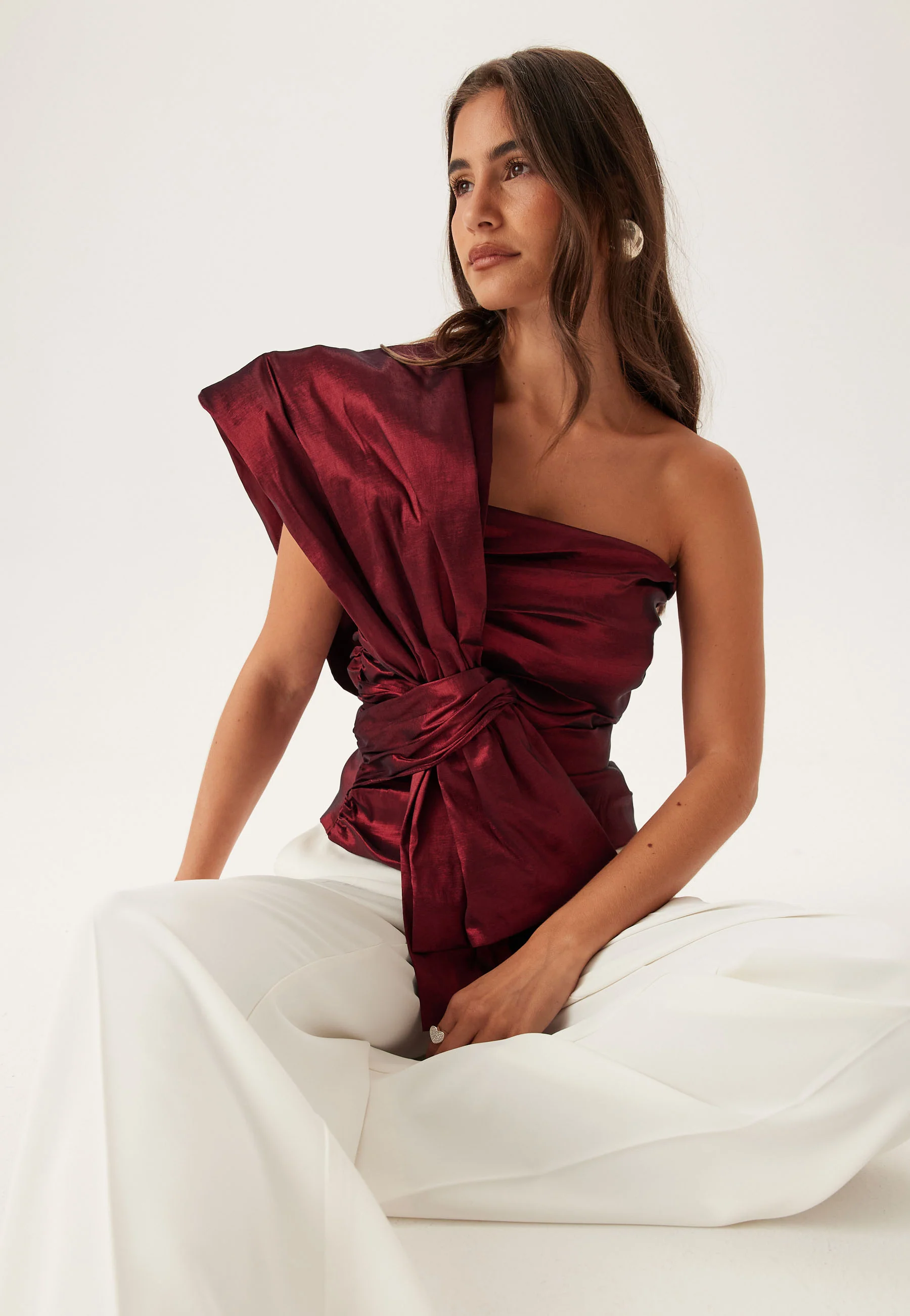 One Shoulder Bow Top