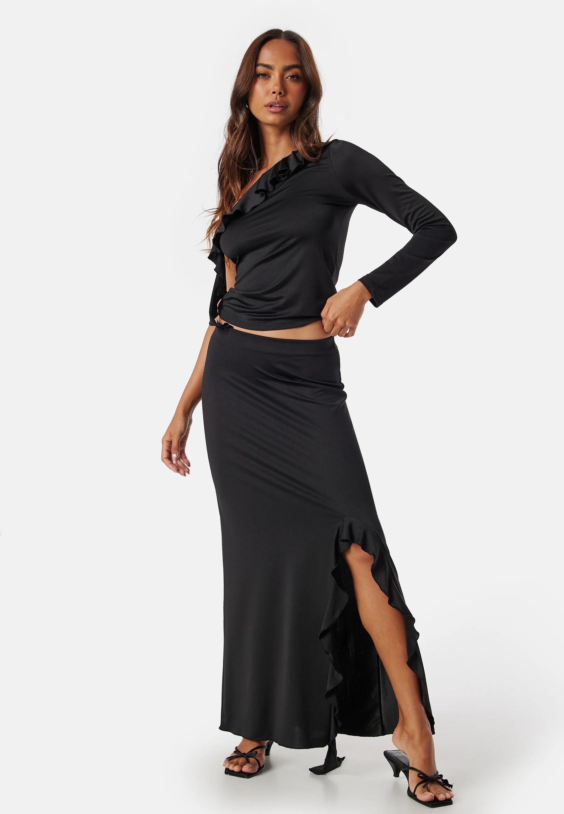 One Shoulder Frill Top - Image 3