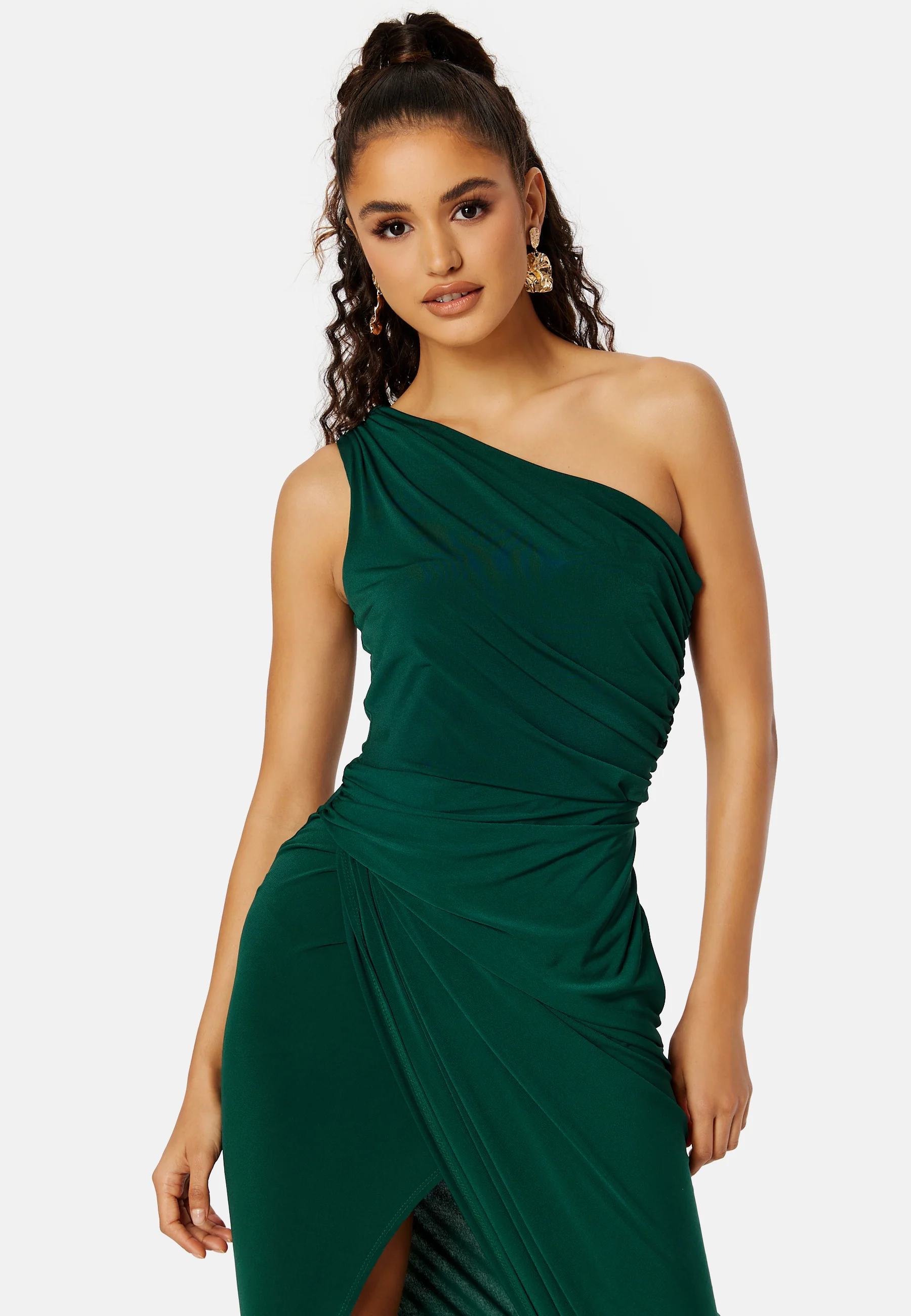 One Shoulder Rouch Dress - Image 3