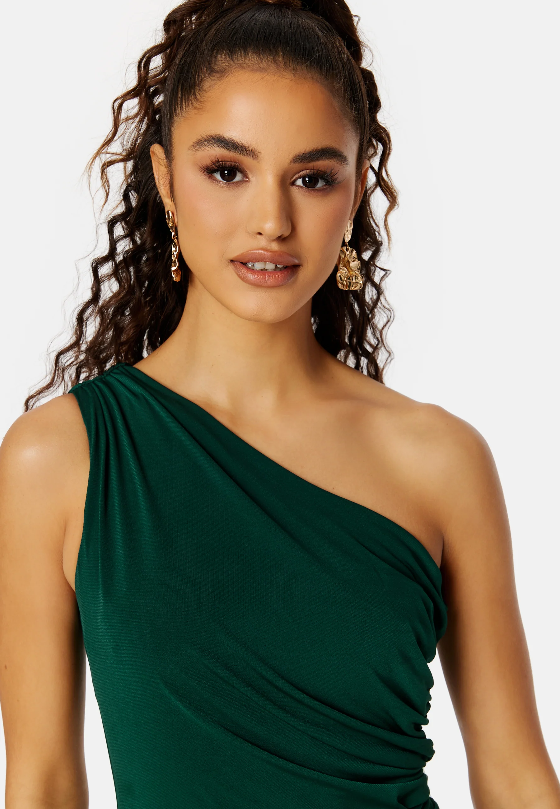 One Shoulder Rouch Dress - Image 4