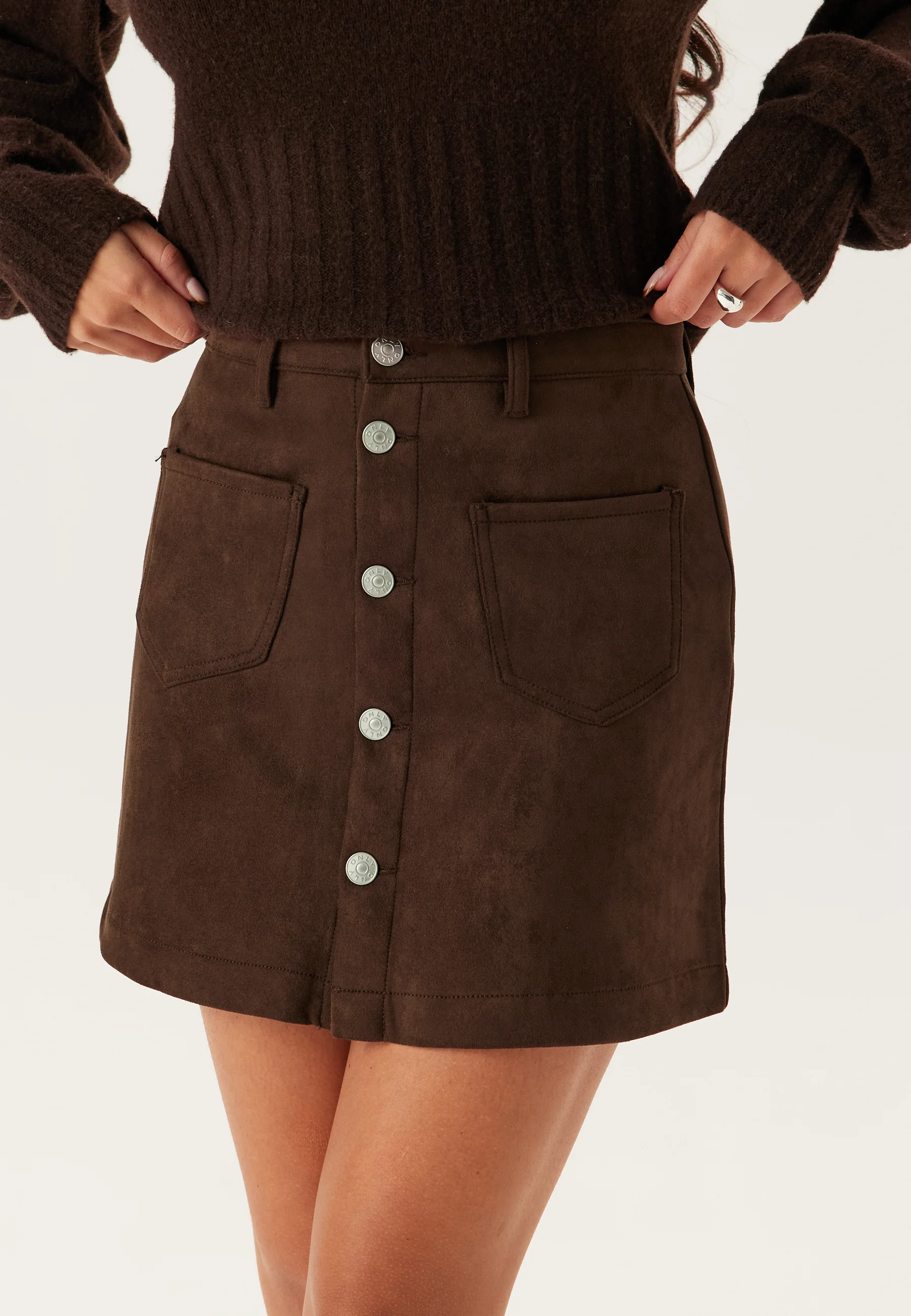 Onlamazing-stina Faux Suede Skirt - Image 4