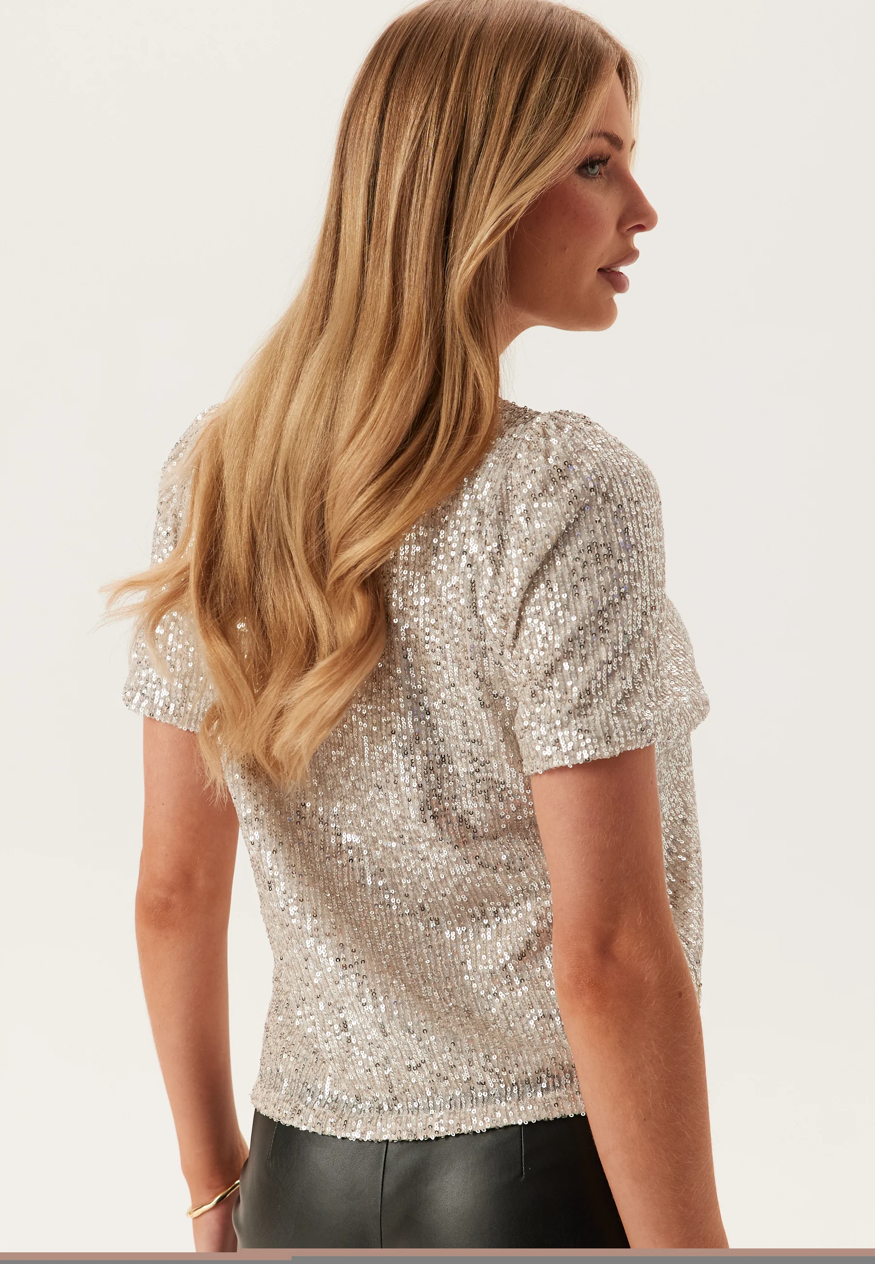 Onlana S/S LOOSE SEQUINS TOP - Image 2