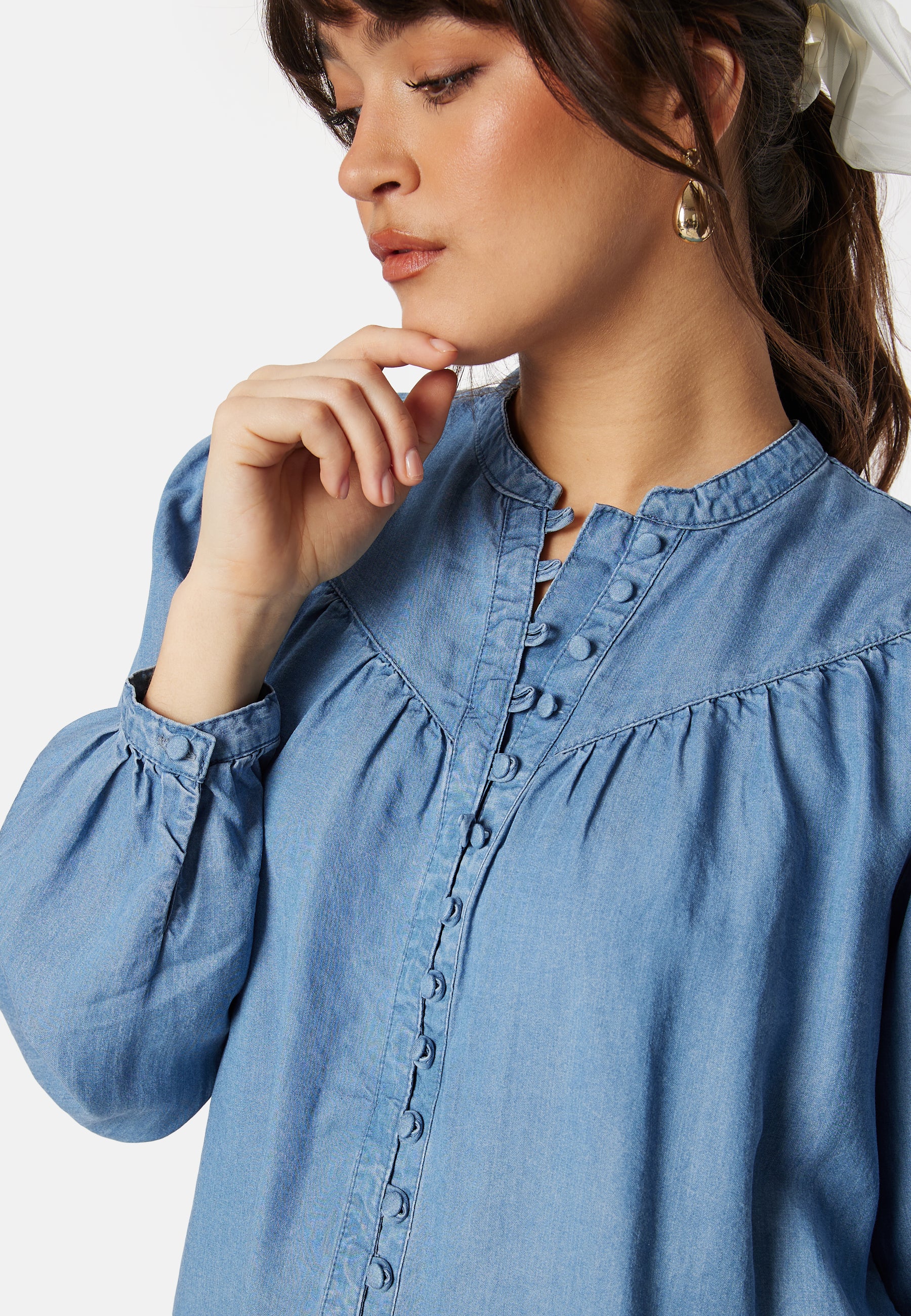 Onlaverie LS denim blouse - Image 4