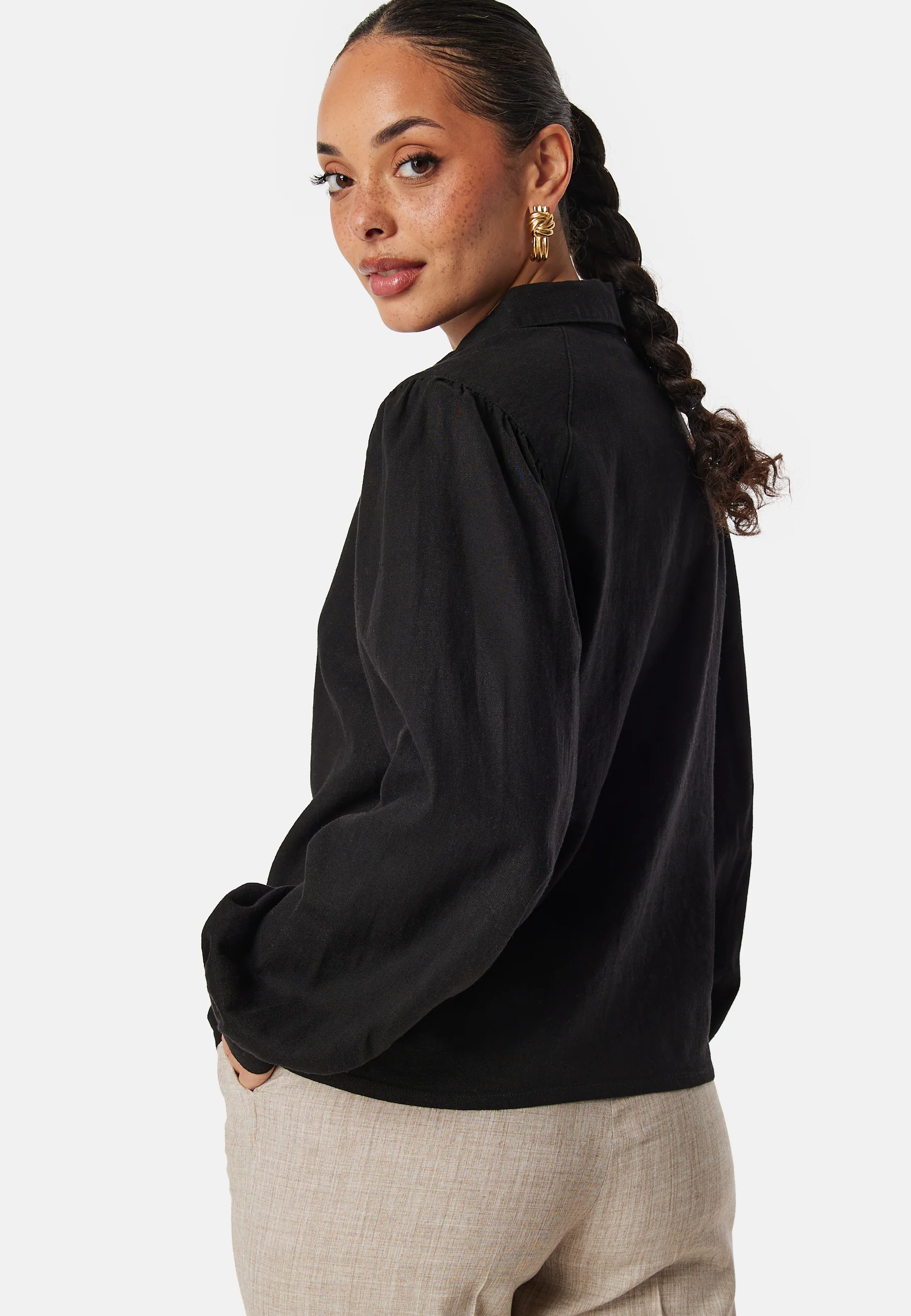 Onlcaro Linen Puff Shirt - Image 2
