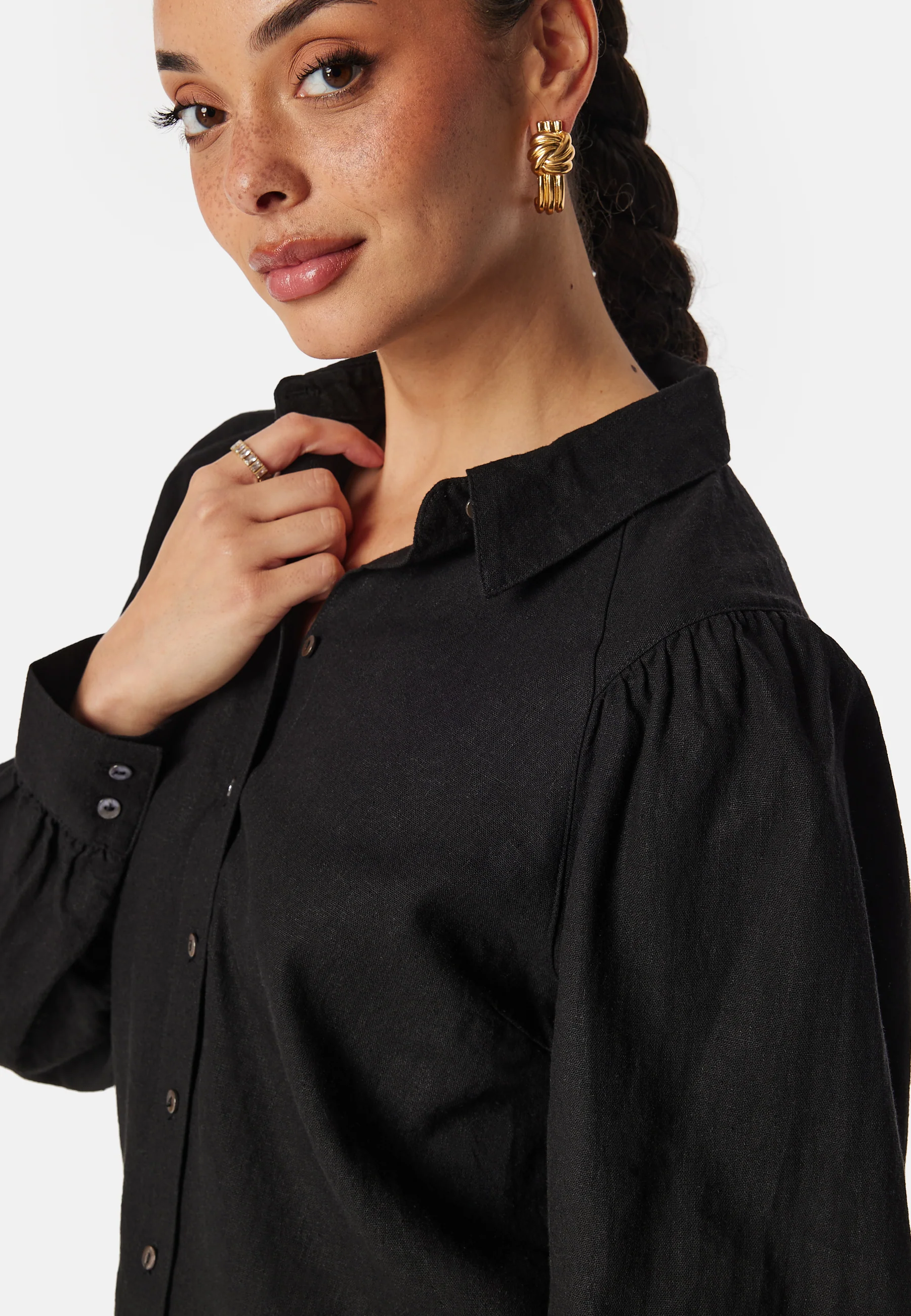 Onlcaro Linen Puff Shirt - Image 4