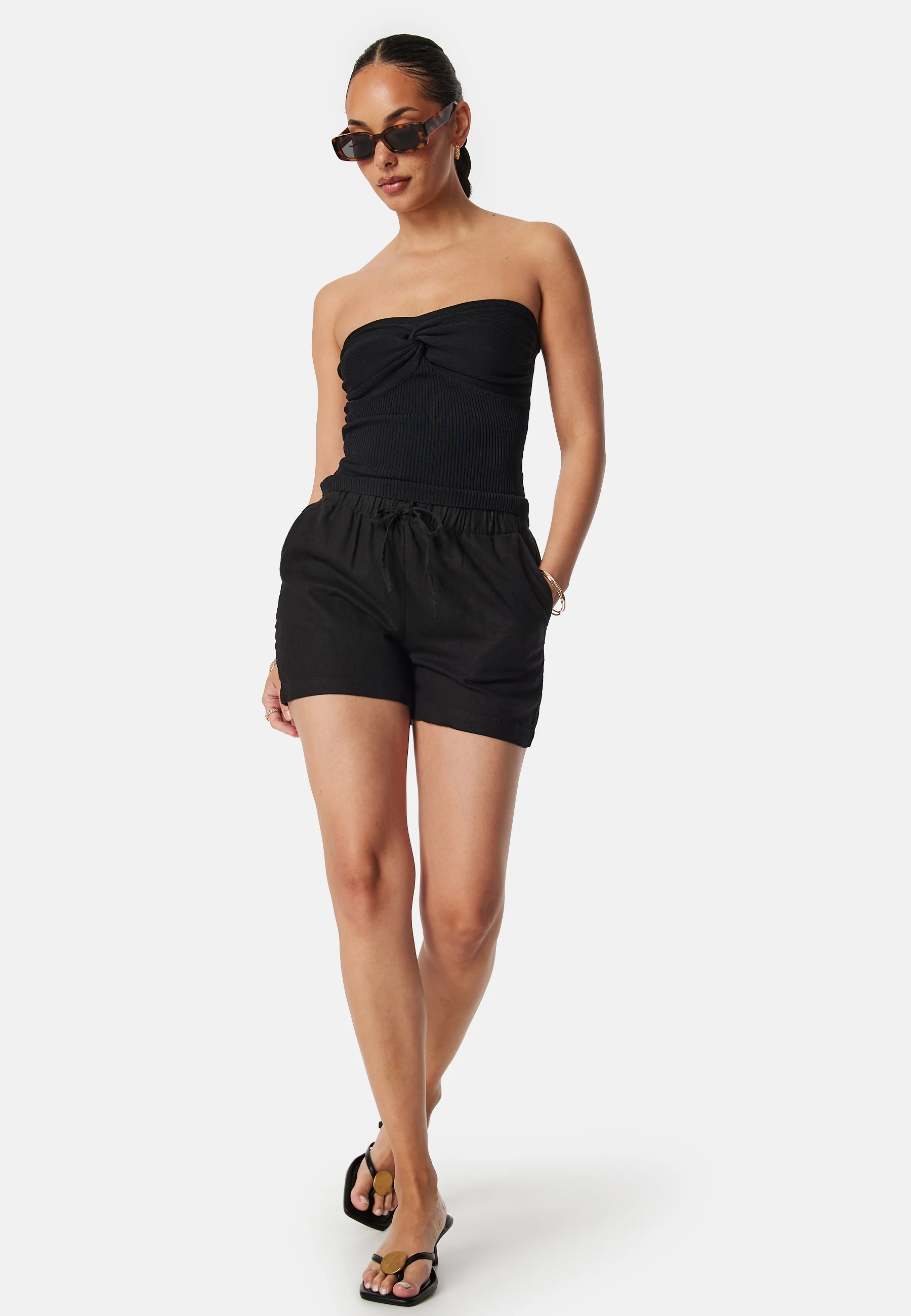 Onlcaro Linen Pull-Up Shorts - Image 3