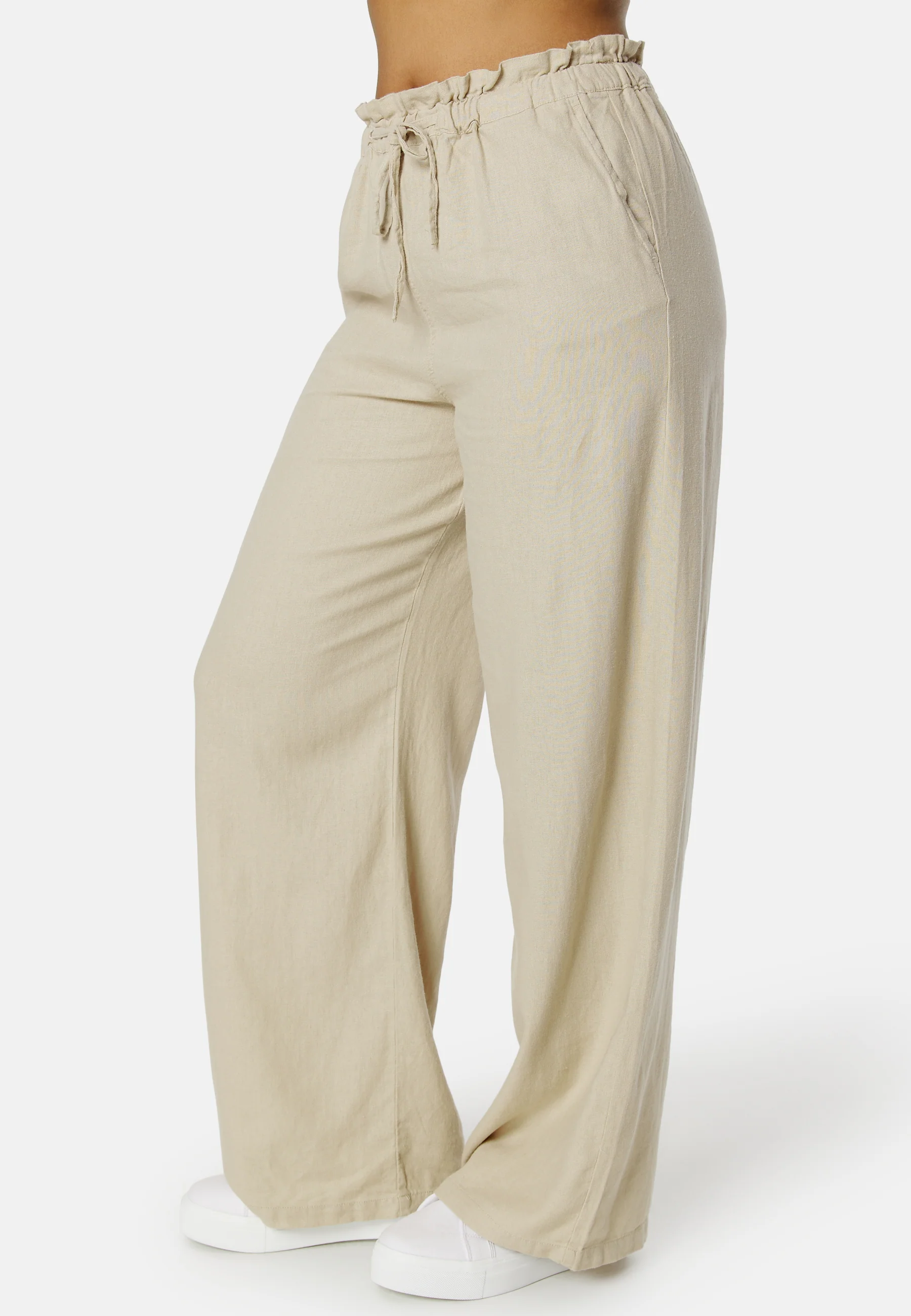 Onlcaro Wide Linen Bl Pant - Image 3