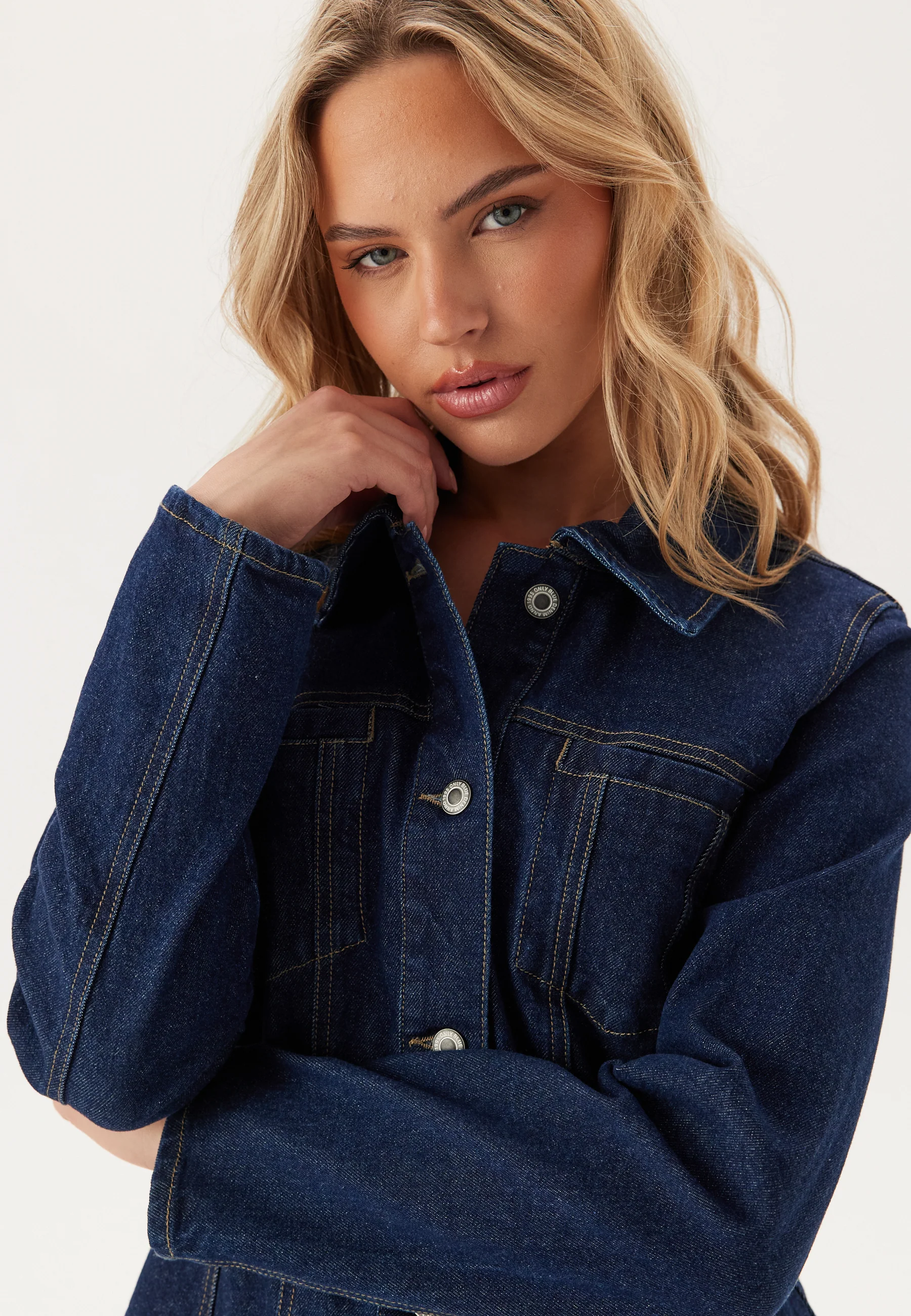 Onlelle L/S FITTED DNM JACKET - Image 4