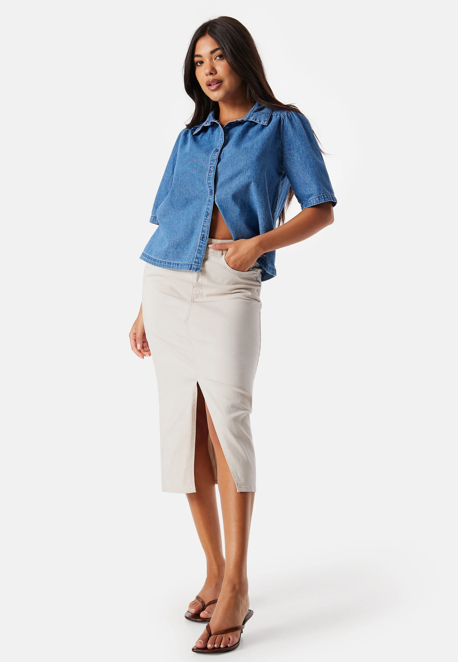 Onllola Long Slit Skirt - Image 3