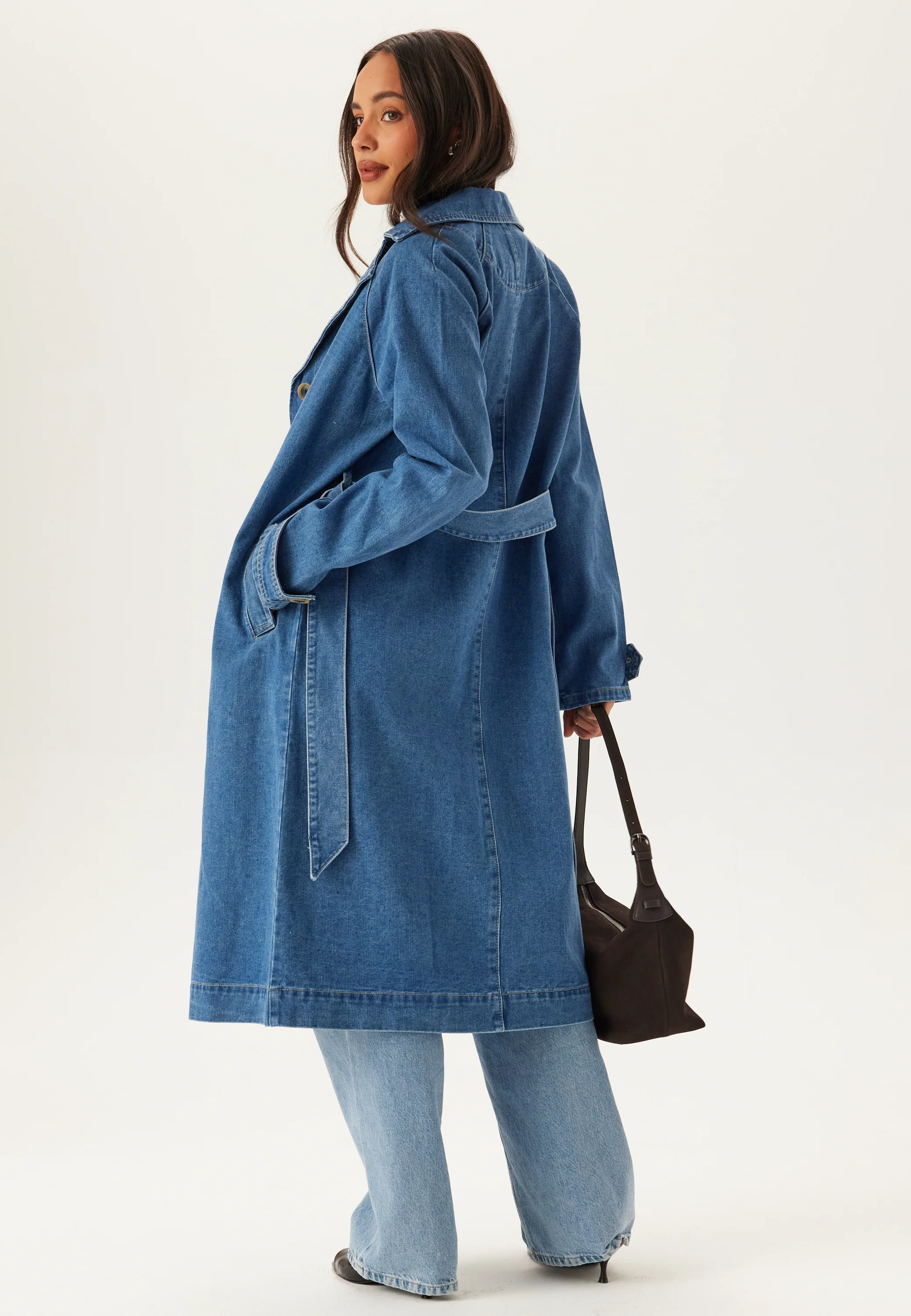 Onlmalou Belted Trench Dnm - Image 2