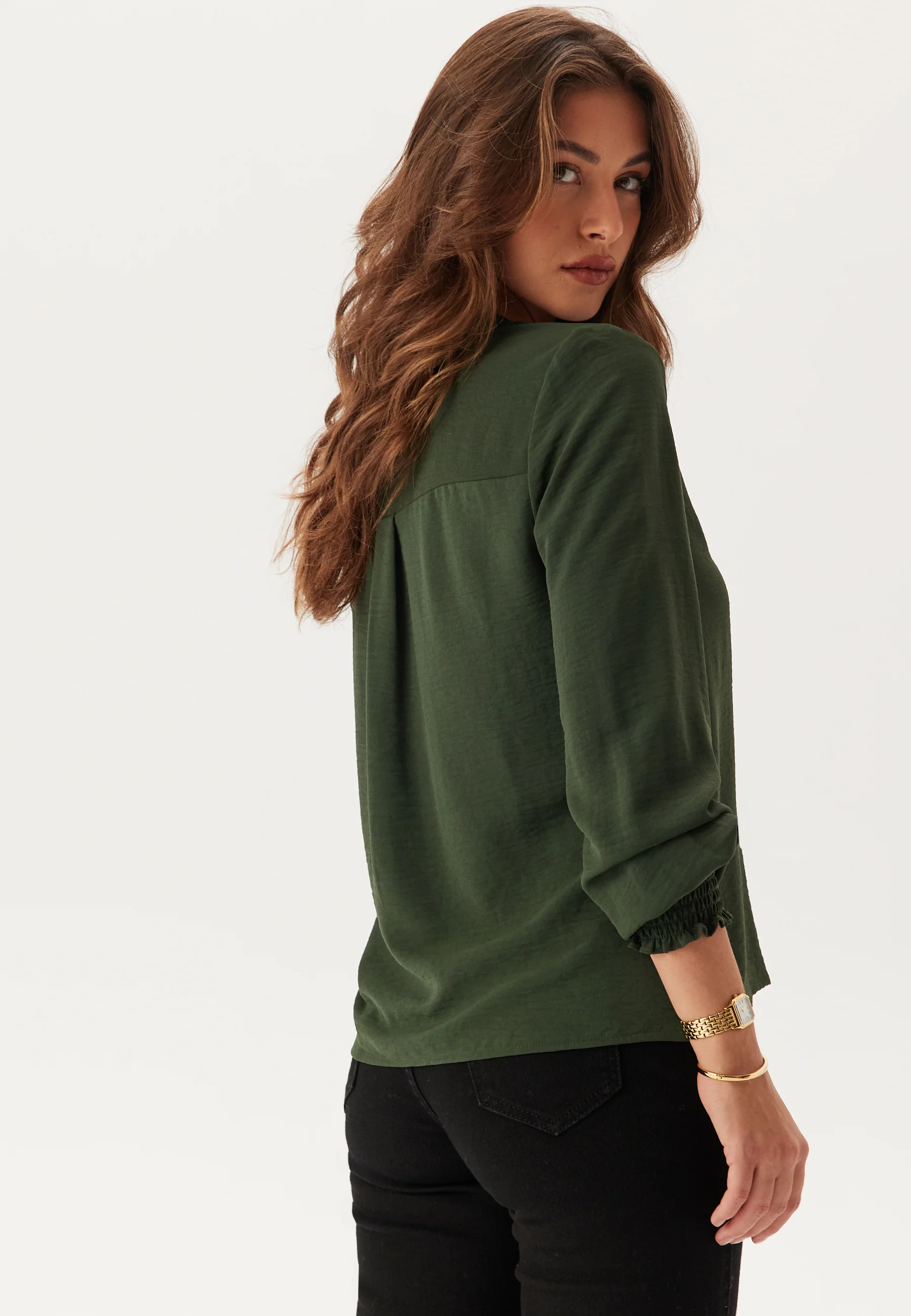 Onlmette V-Neck Smock Top - Image 3
