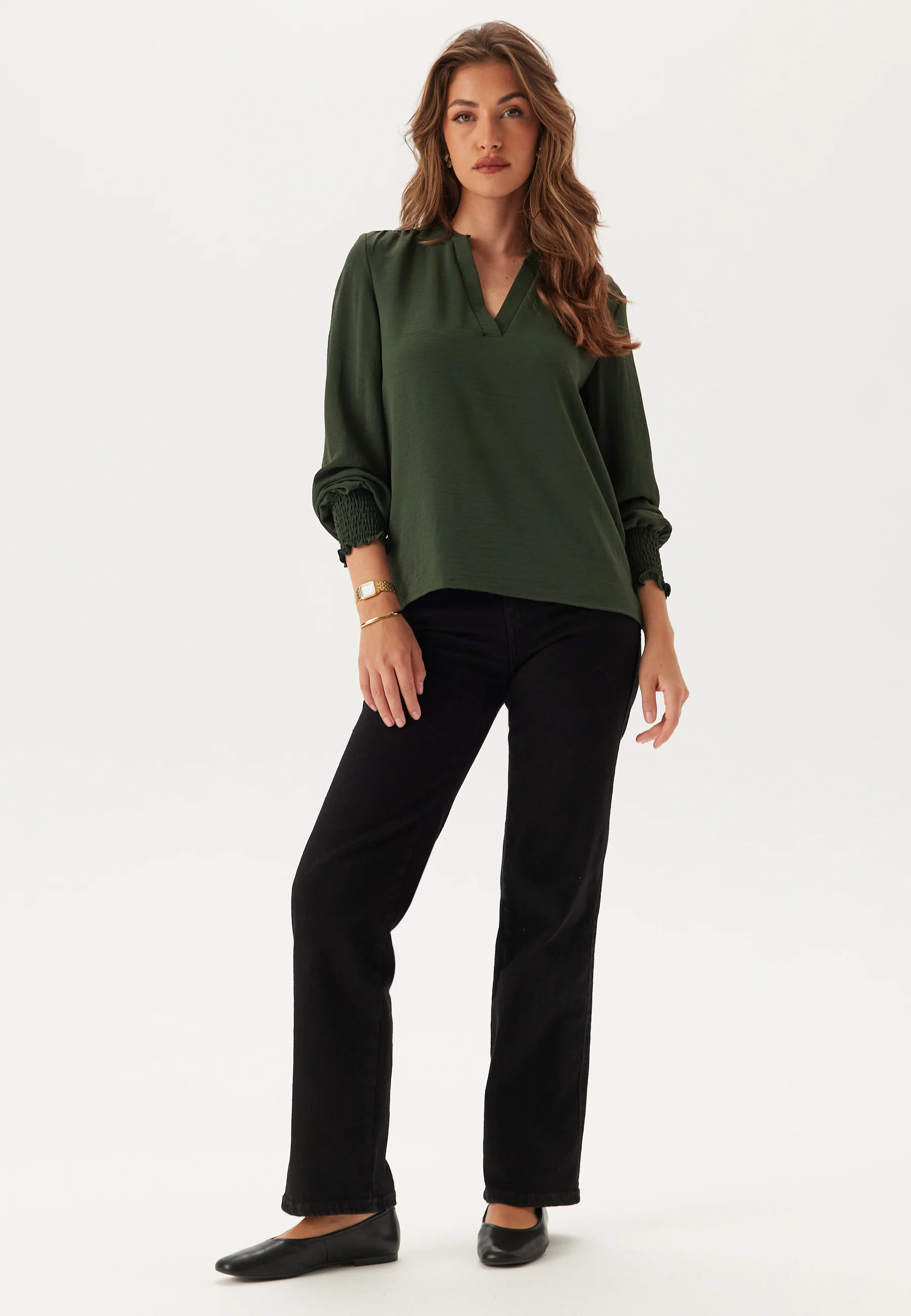Onlmette V-Neck Smock Top - Image 4