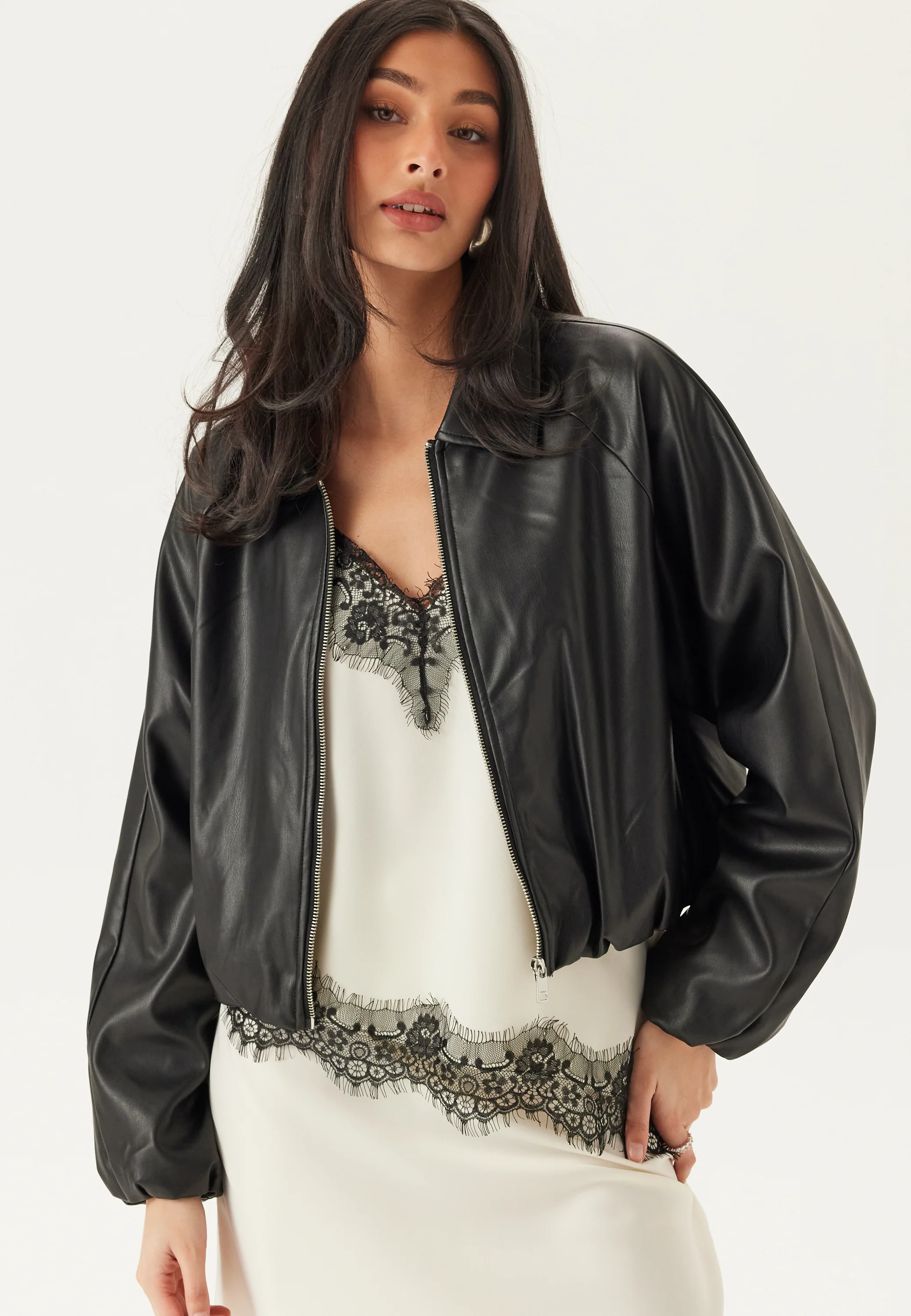 Onlsaramy Faux Leather Bomber - Image 2