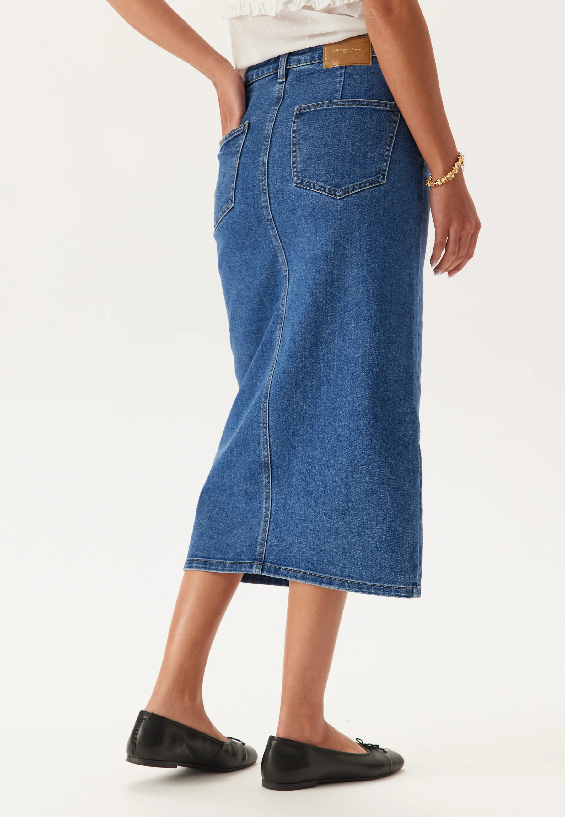 Onlsiri Front Slit Skirt Dnm - Image 2