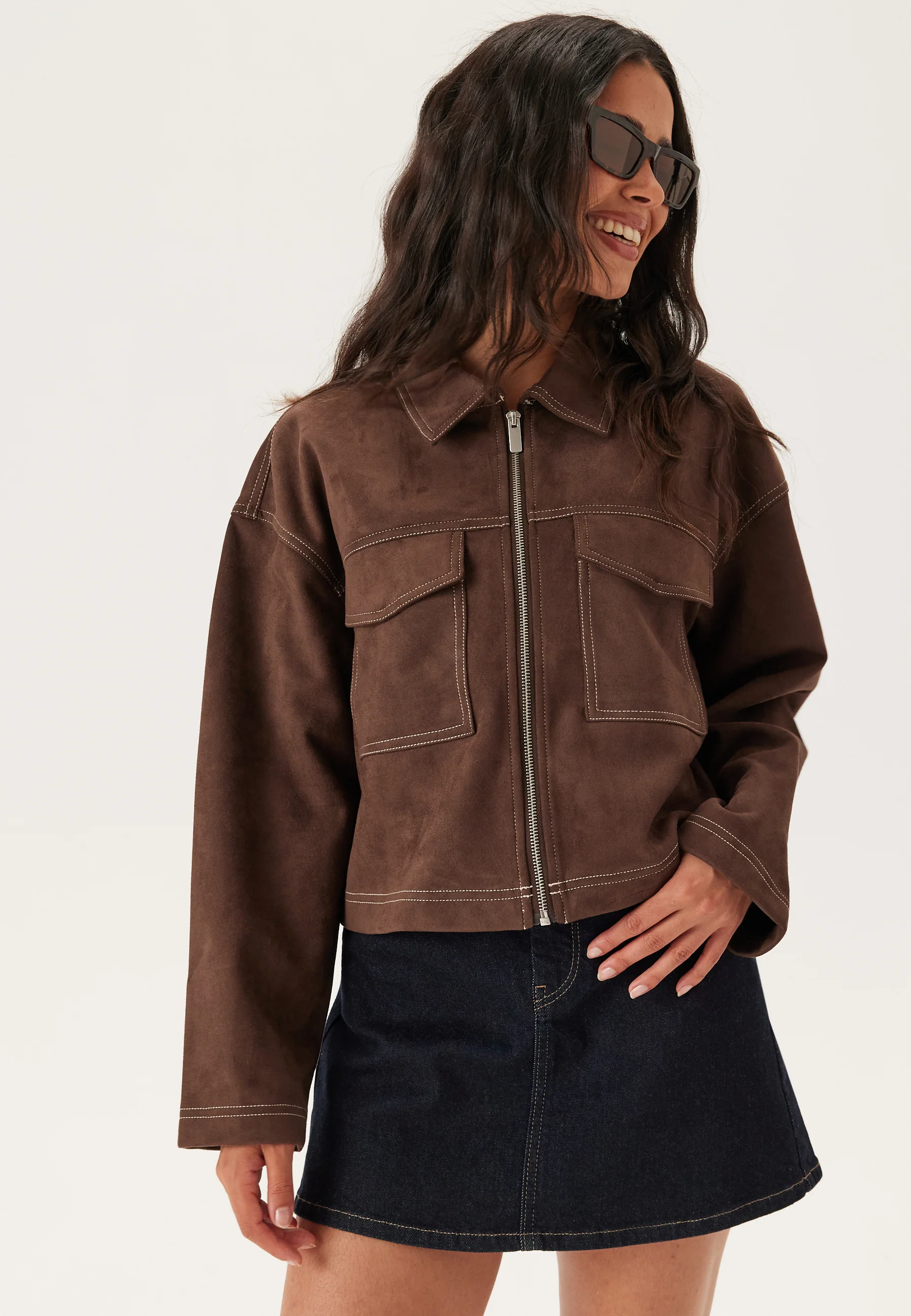 Onlstina Life Faux Suede Jacke - Image 4