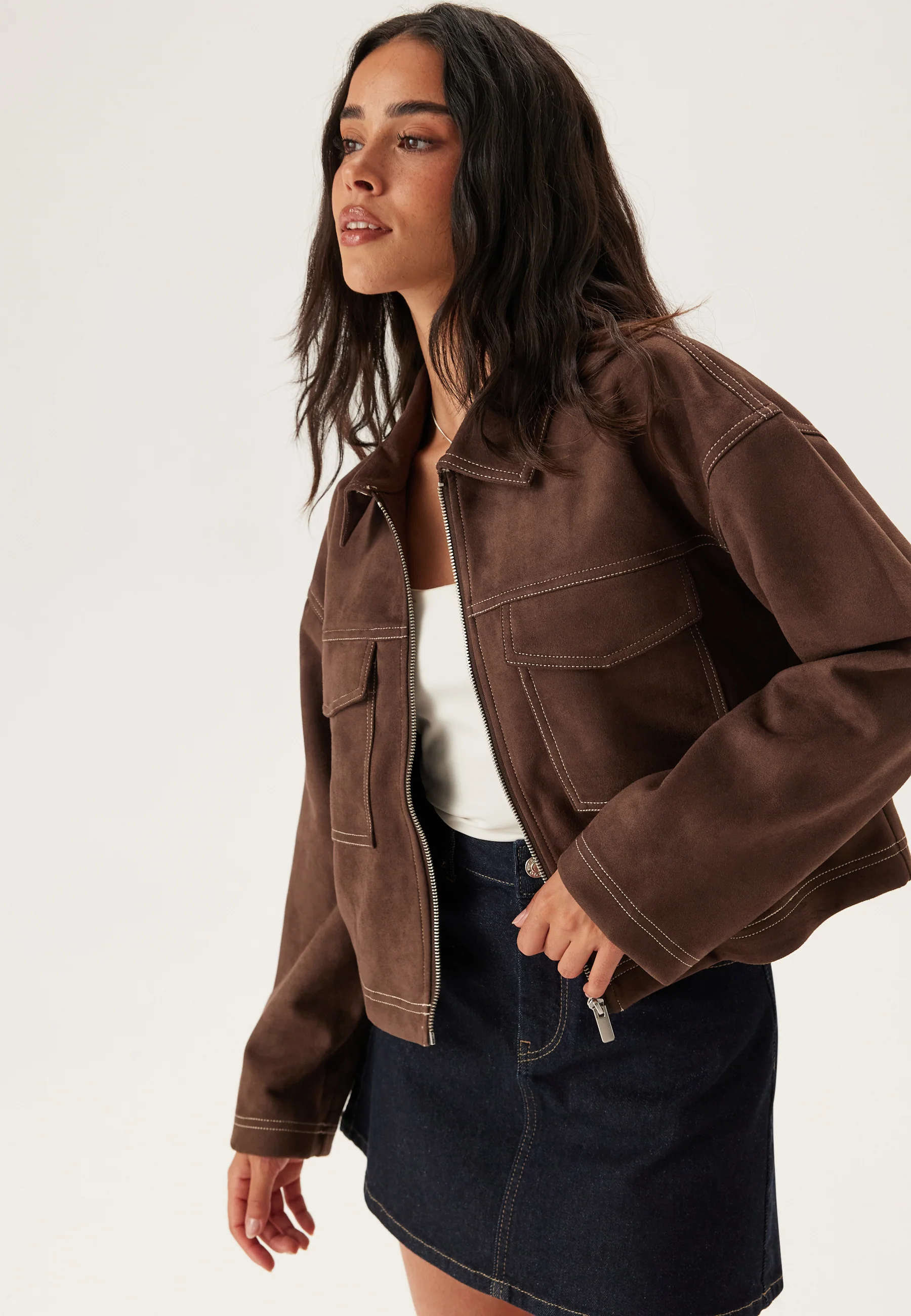 Onlstina Life Faux Suede Jacke - Image 6