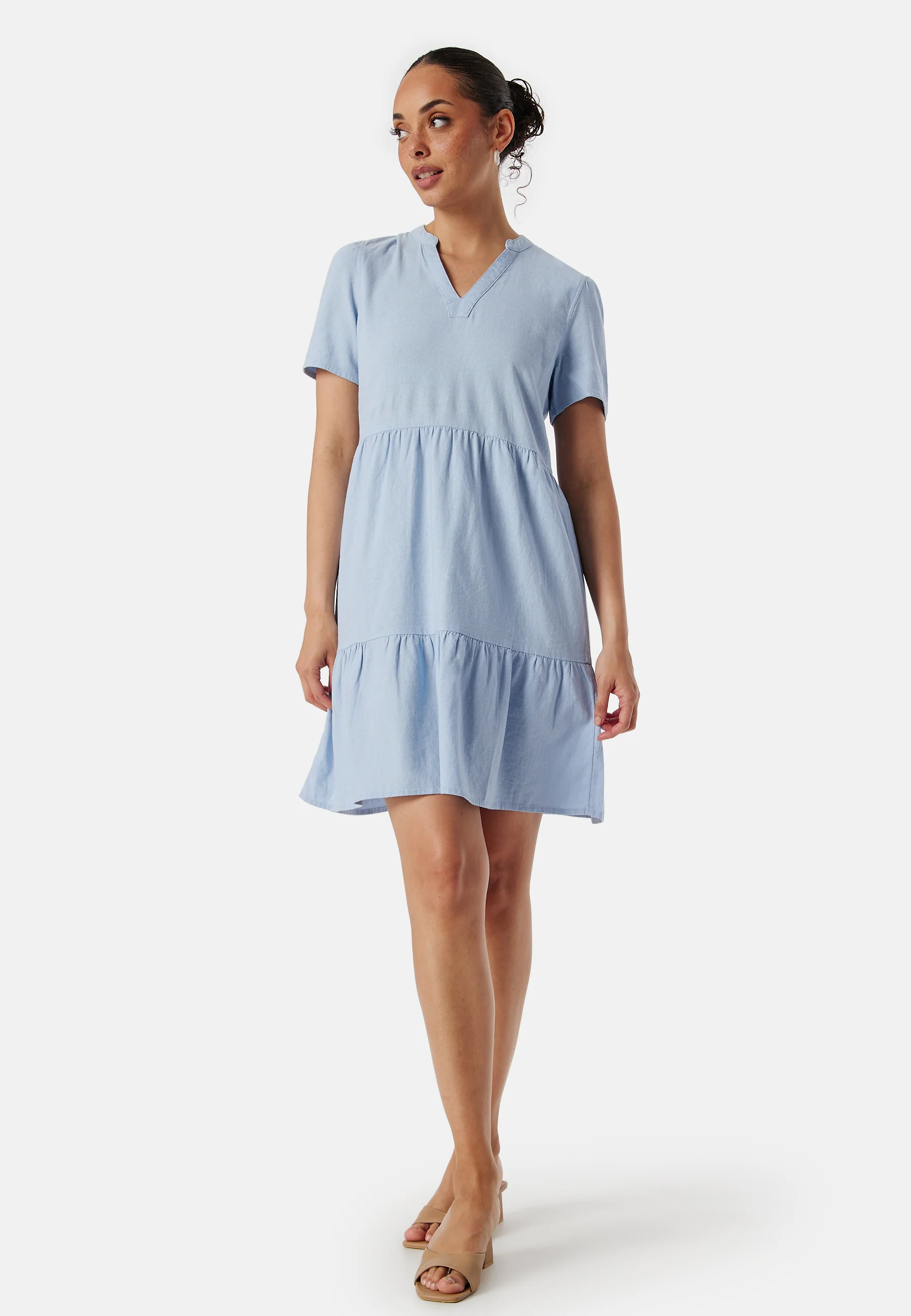 Onltiri-Caro V-Nec Lin Dress - Image 3