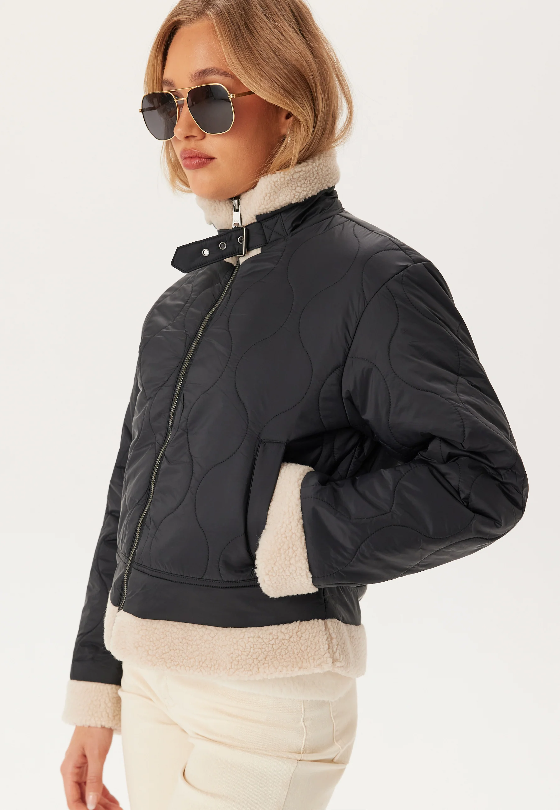 Onlvania Quilted Aviator Jacke - Image 3