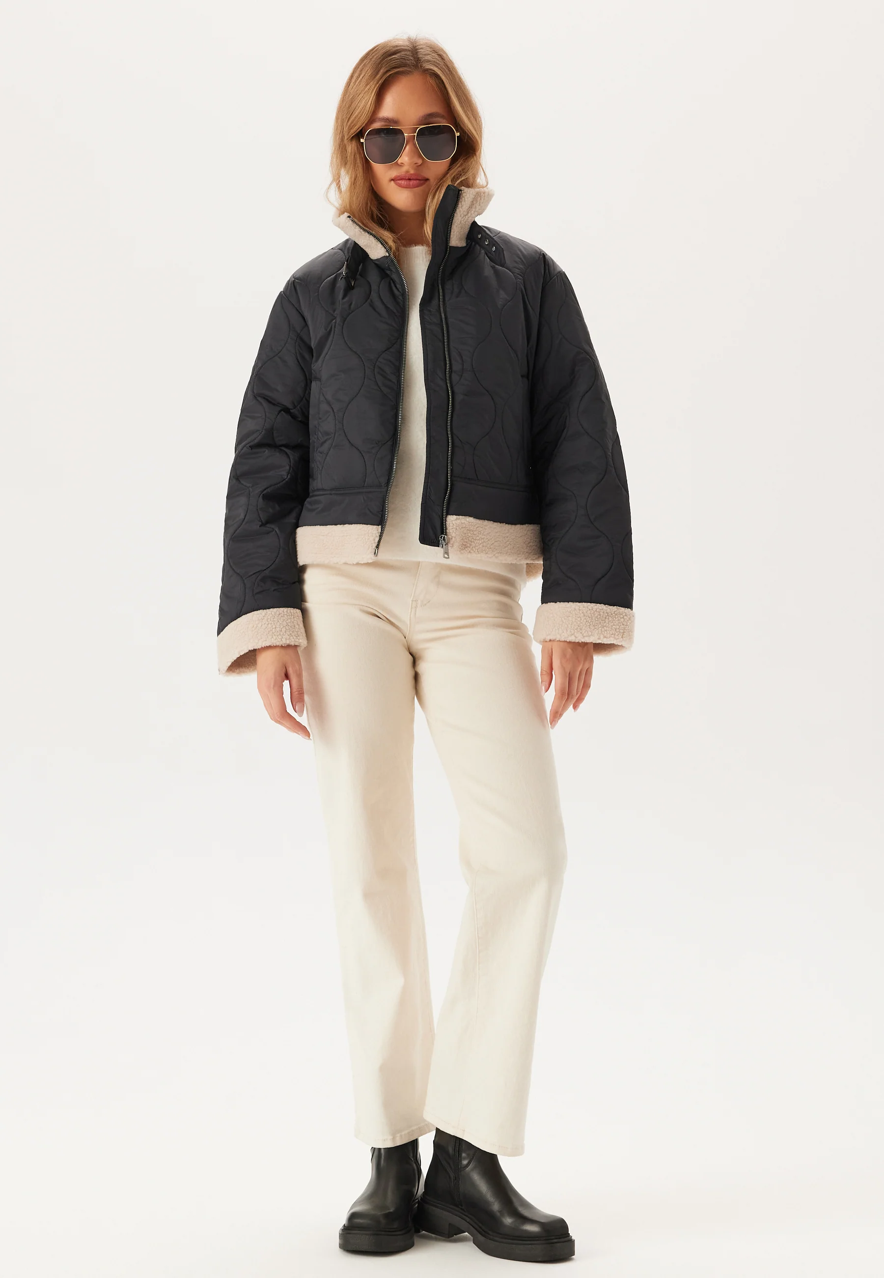 Onlvania Quilted Aviator Jacke - Image 4