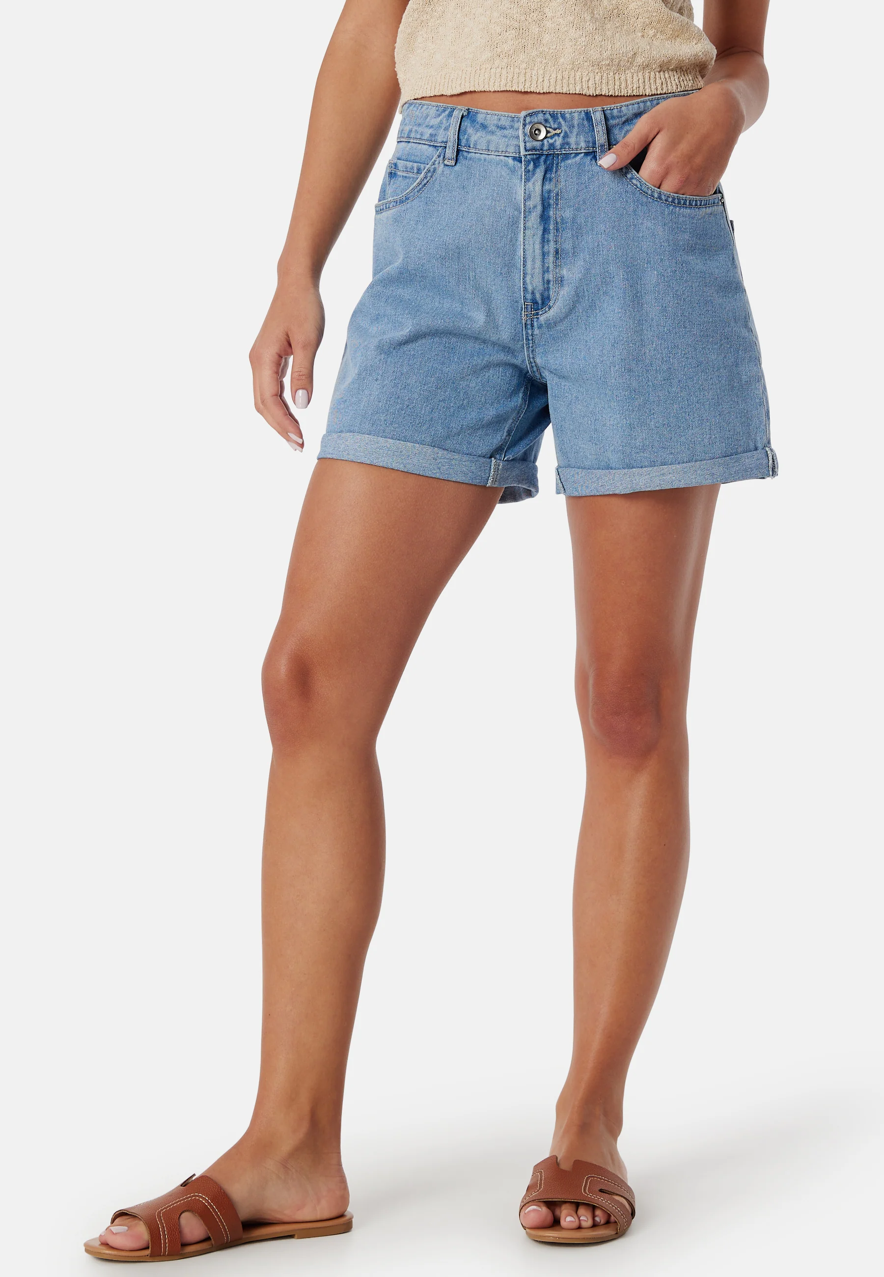 Onlvega HW Mom Dnm Shorts - Image 2
