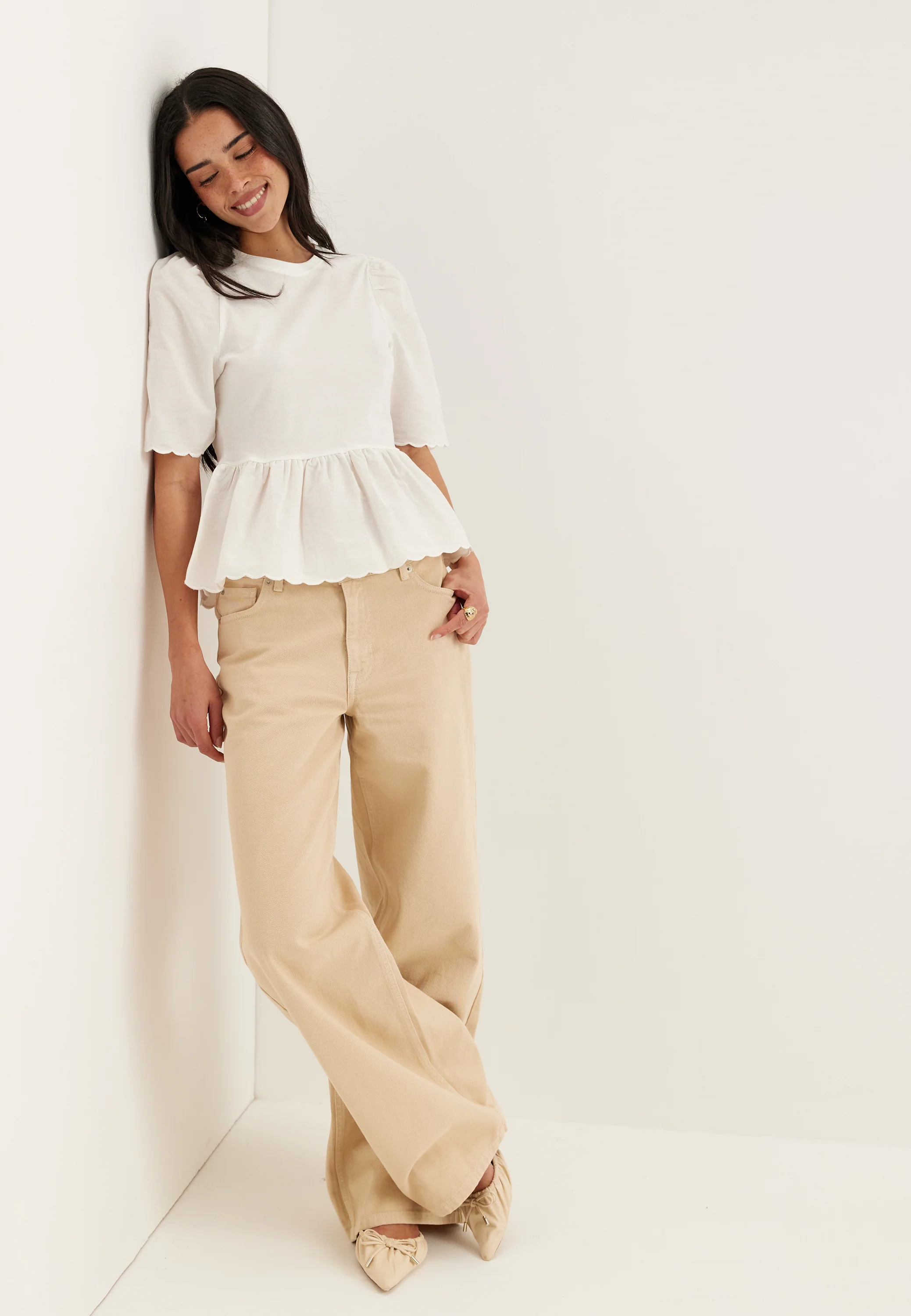 Onlveronika Life S/S MIX PEPLUM TOP - Image 4