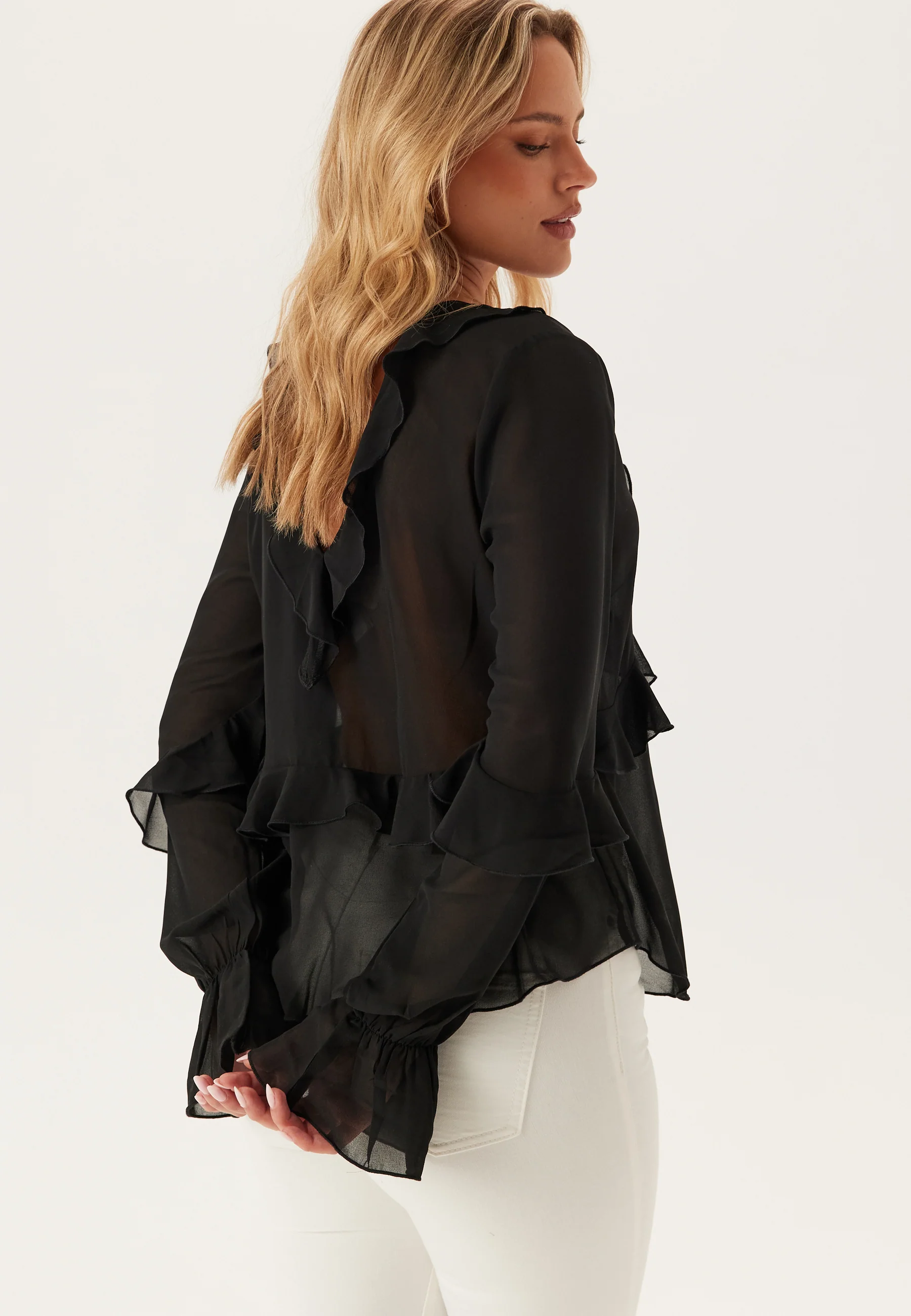 Open Back Frill Blouse - Image 3