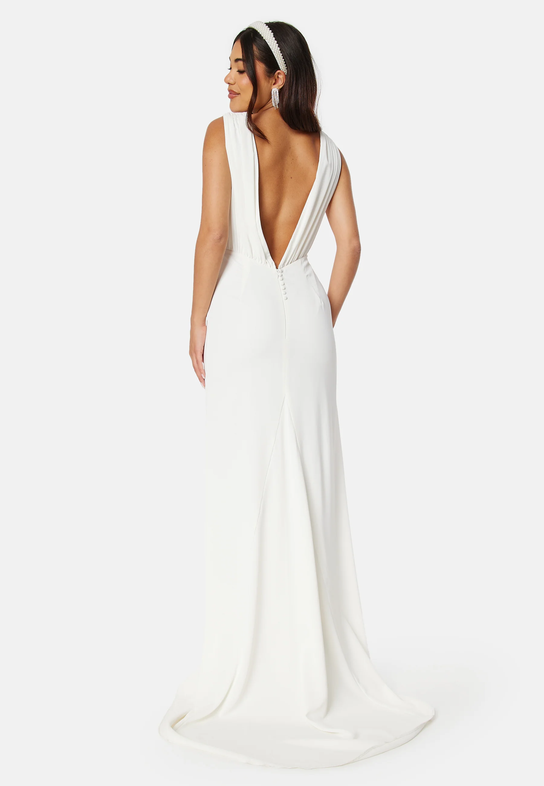Open Back Sleeveless Wedding Gown - Image 2