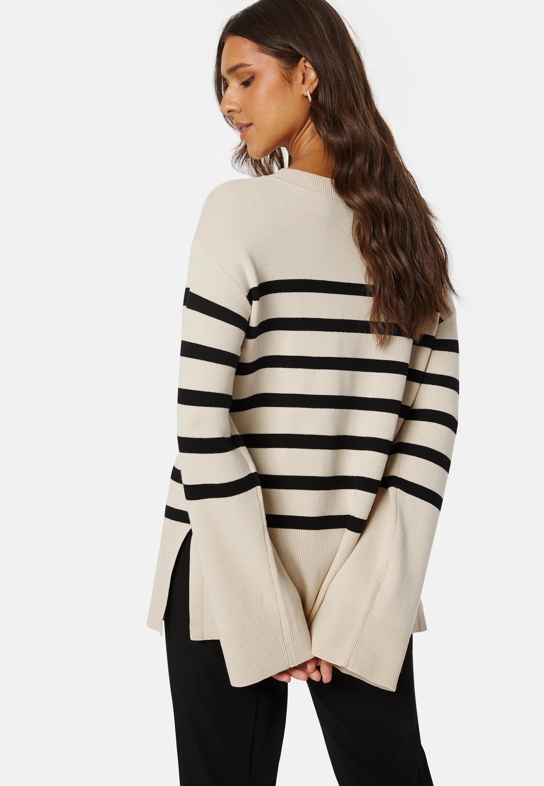 Oversized Striped Knitted Sweater - Image 4