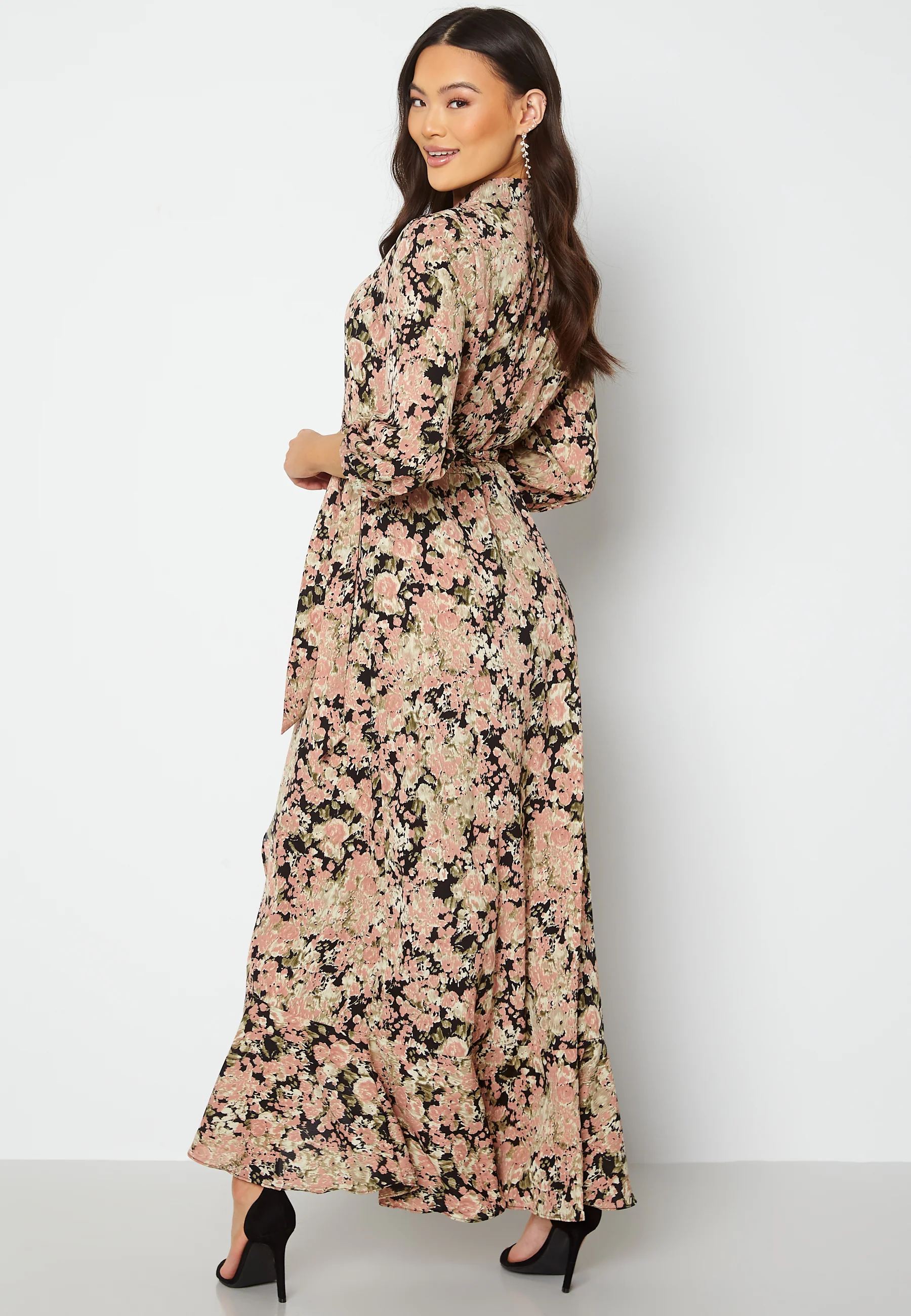 Papaya 3/4 Wrap Long Dress - Image 3