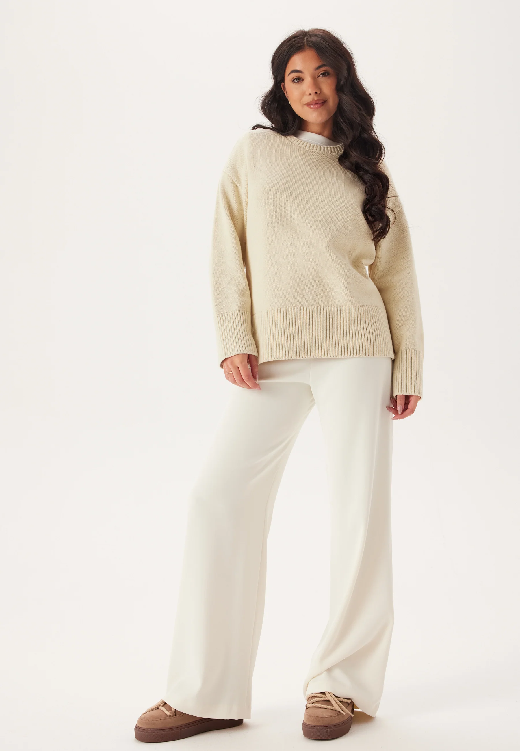 Pcava Ls O-neck Slit Knit - Image 4
