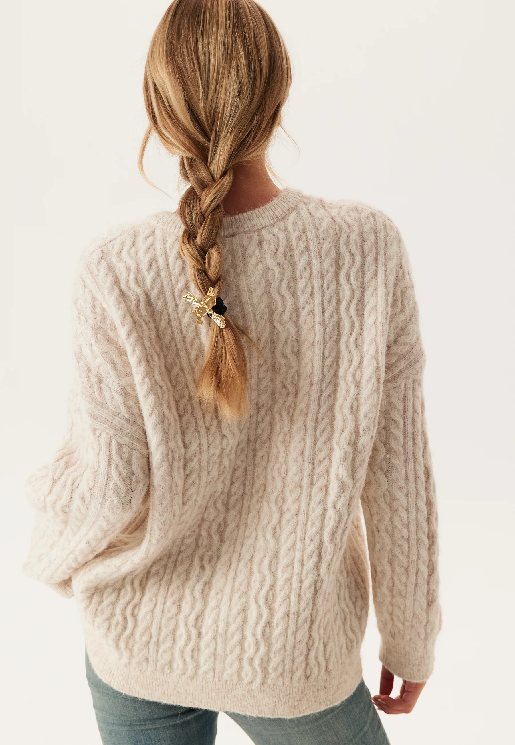 Pcjisa Ls O-neck Long Cabel Knit - Image 4