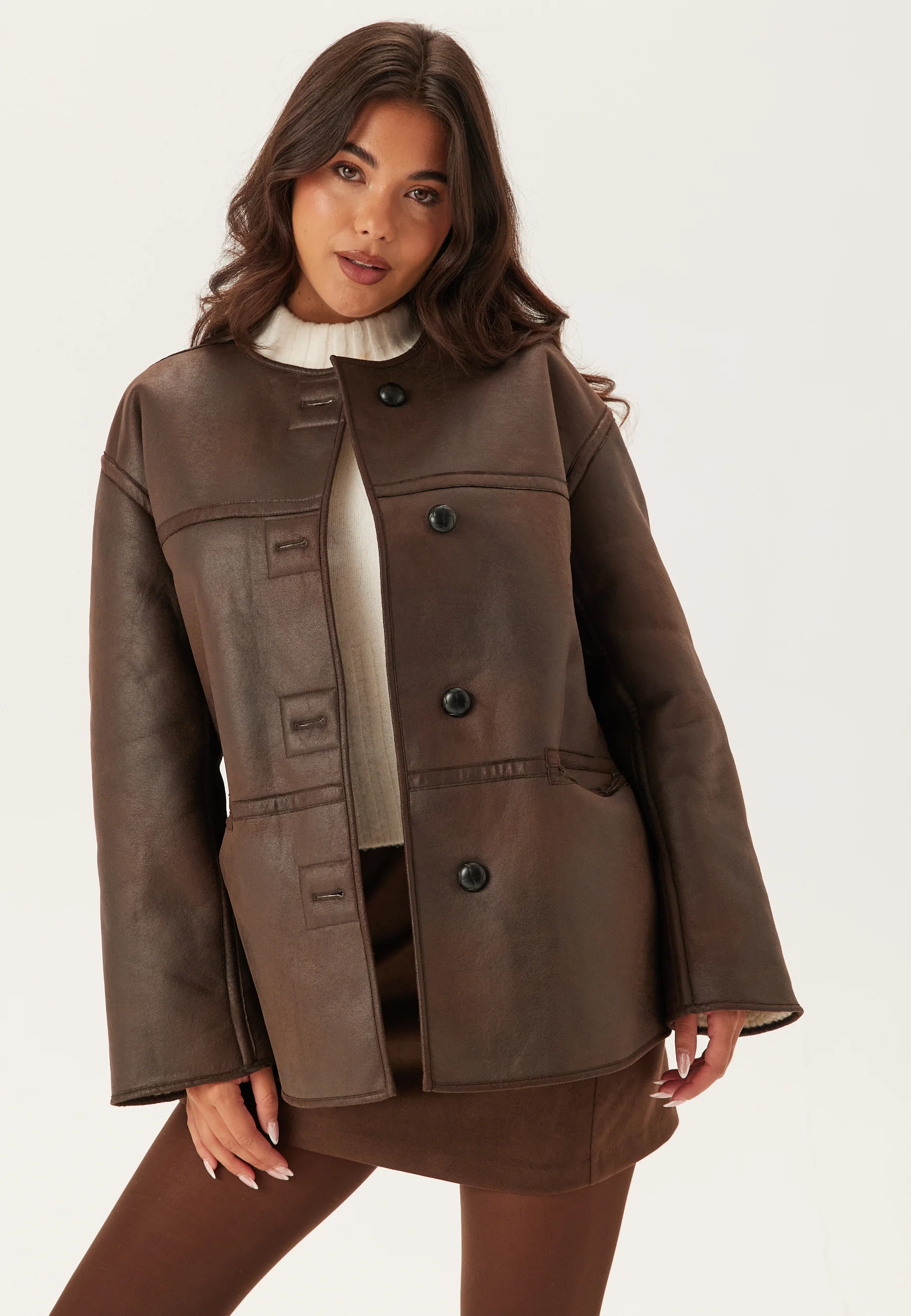Pcjulie Reversible Teddy Coat - Image 5