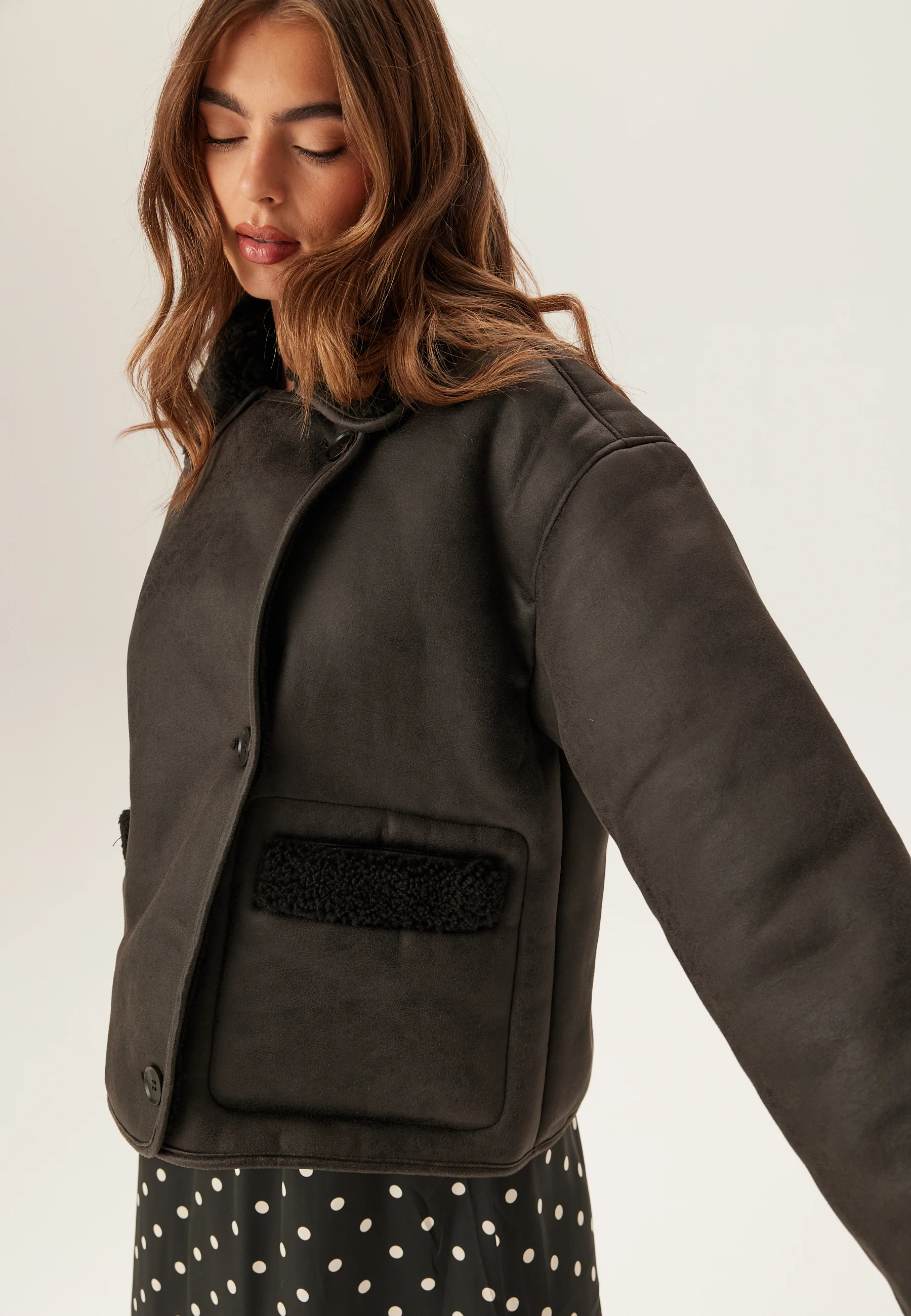 Pcjuno Coated Teddy Jacket - Image 4