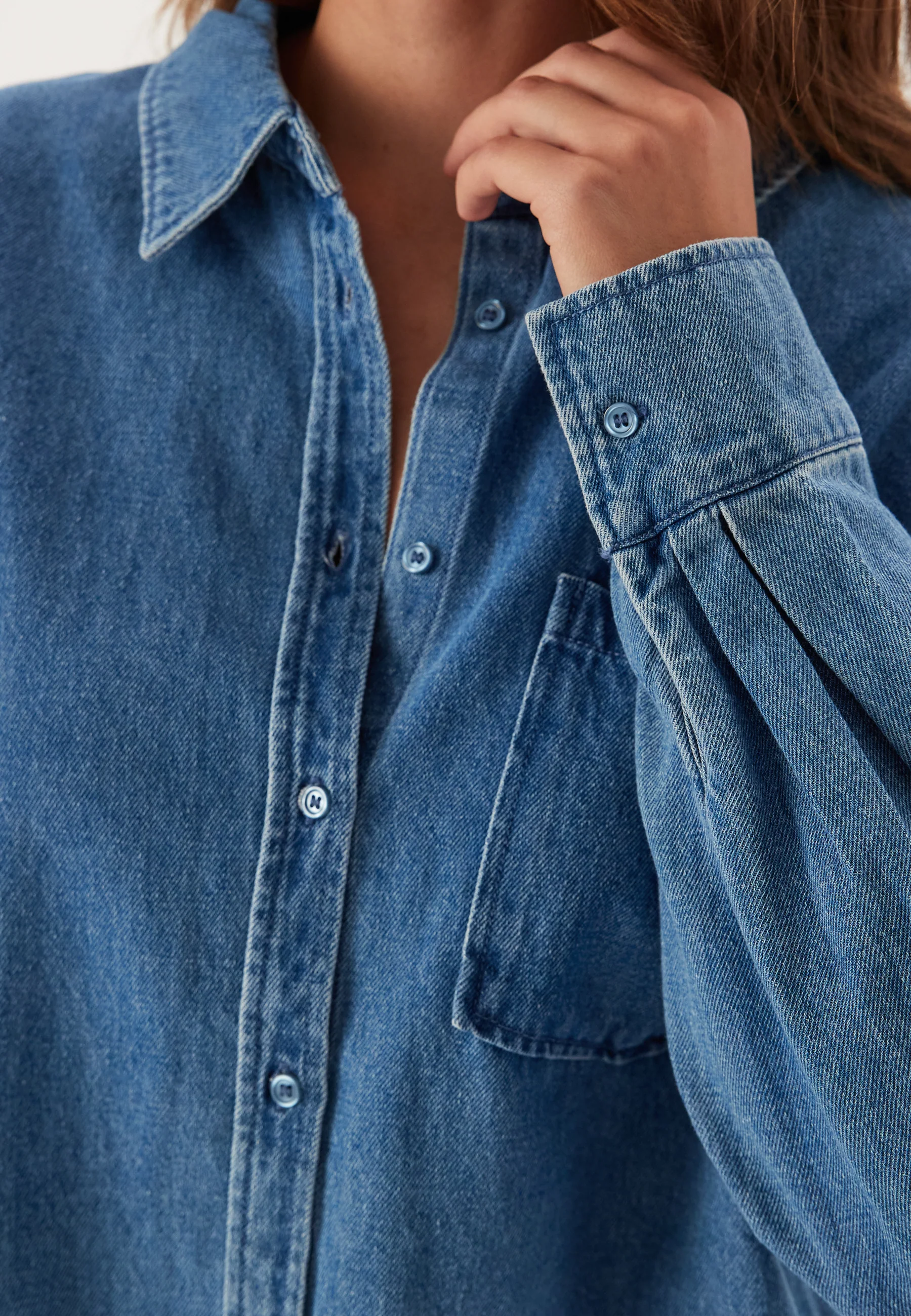Pcmaisie Ls Denim Shirt - Image 3