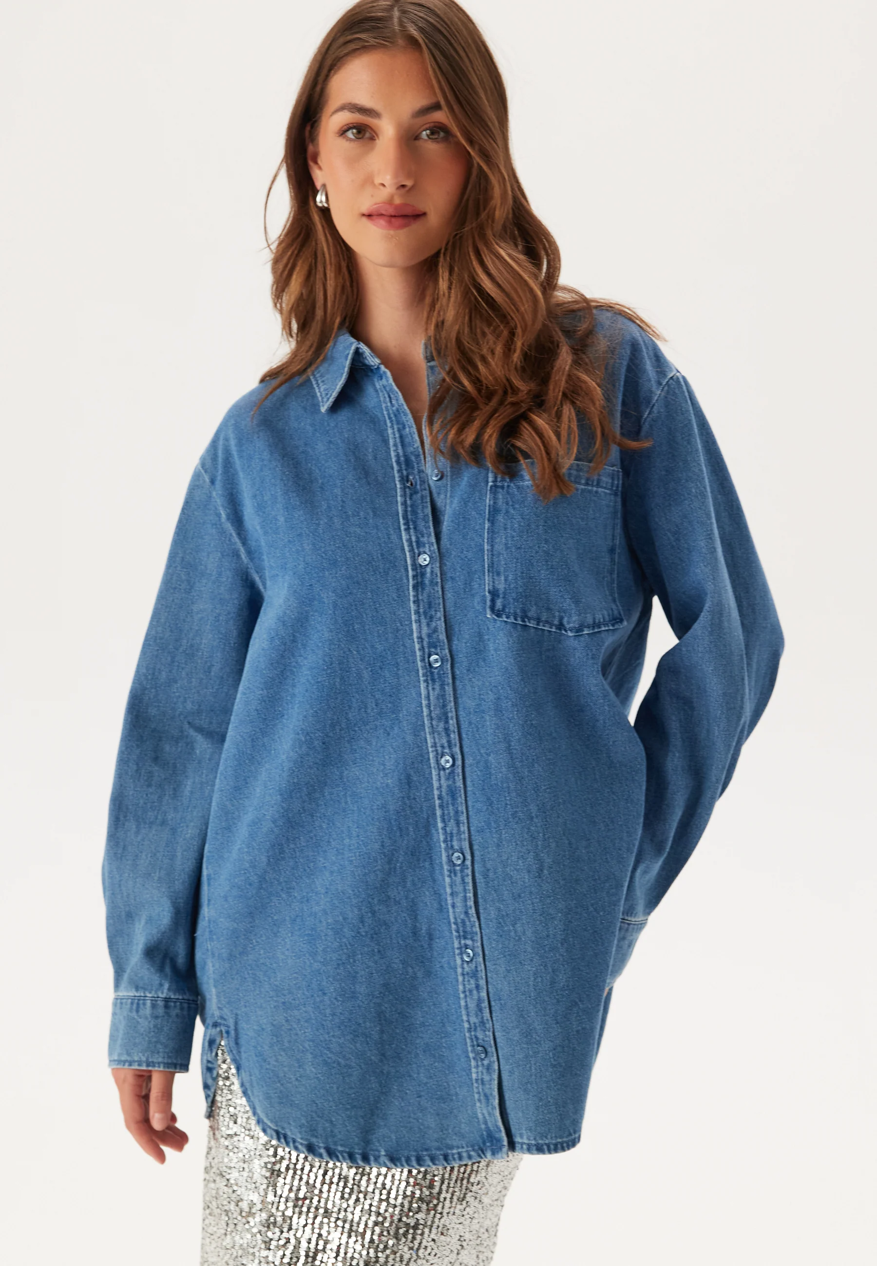 Pcmaisie Ls Denim Shirt - Image 4