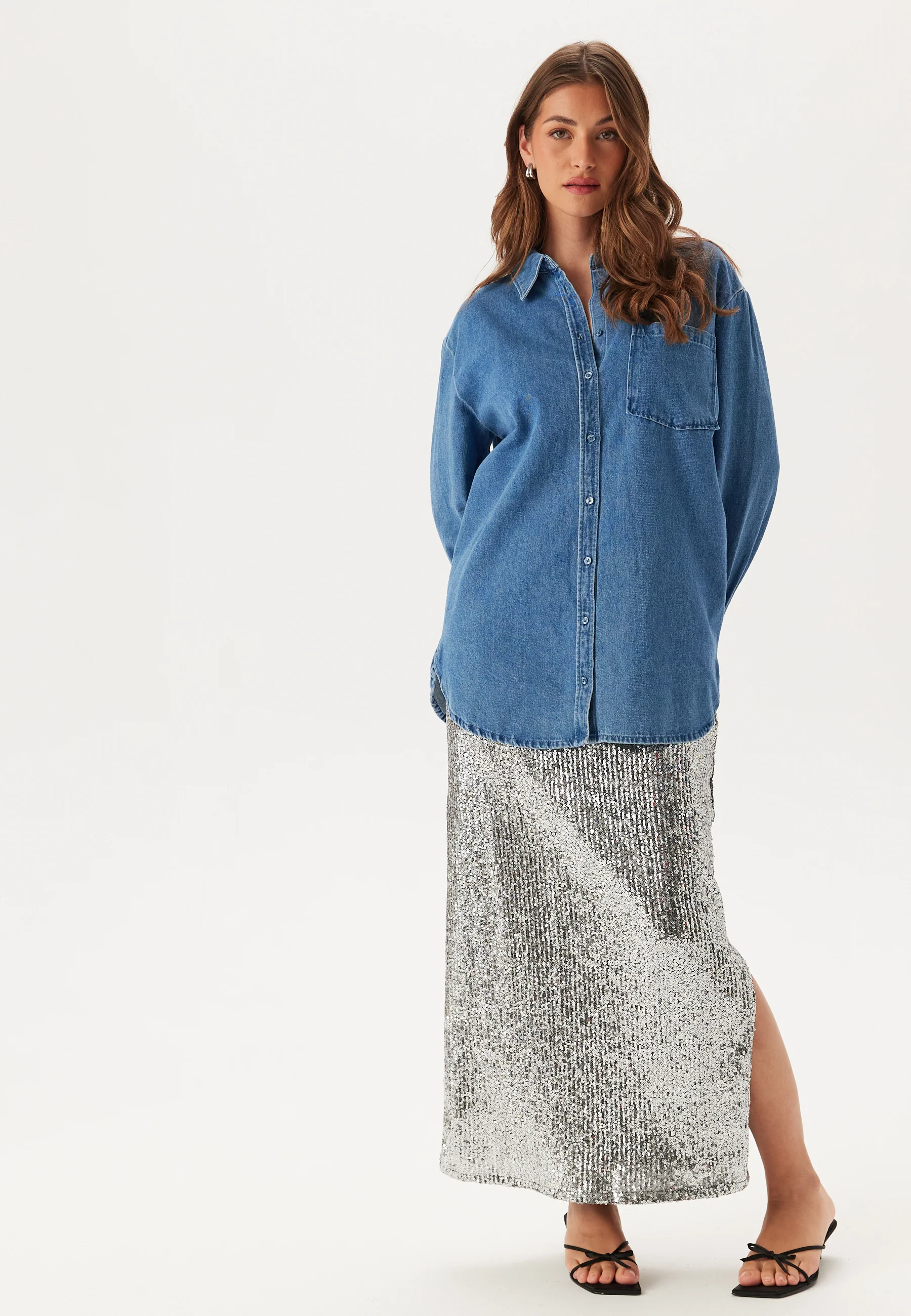 Pcmaisie Ls Denim Shirt - Image 6