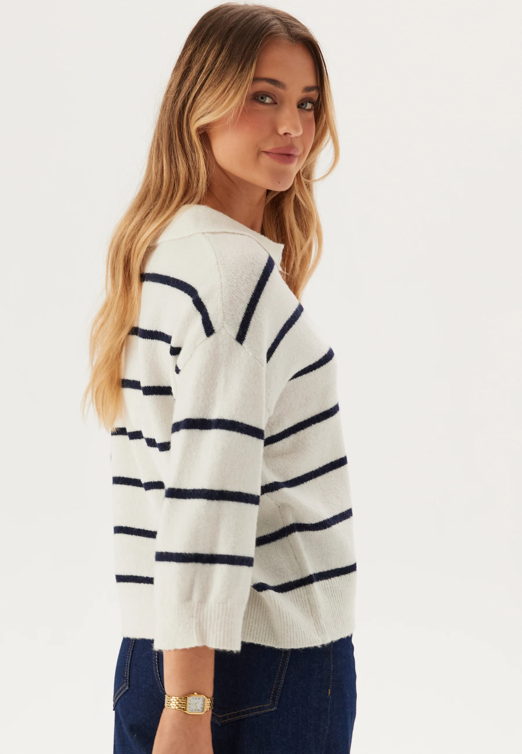 Pcmikela 3/4 V-NECK POLO KNIT - Image 2