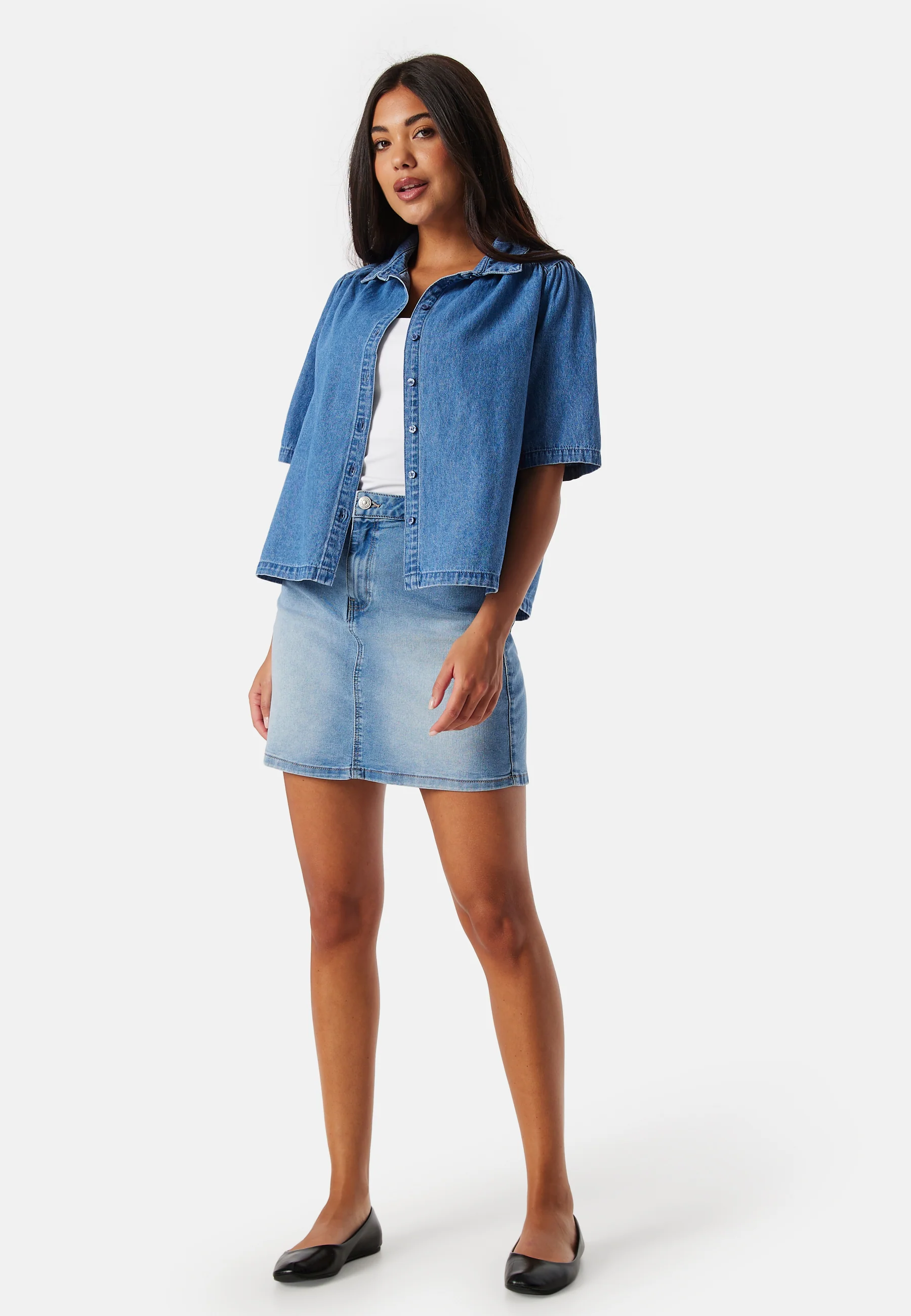 Pcpeggy HW Denim Skirt - Image 3