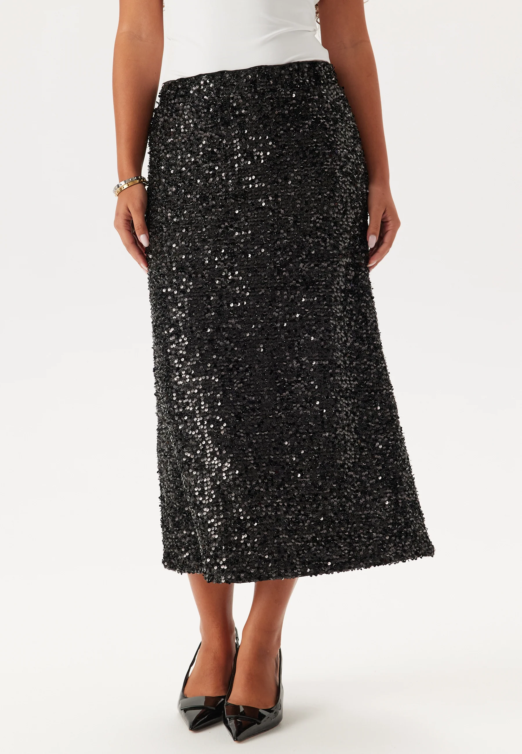 Pcserena Sequin Hw Midi Skirt - Image 2
