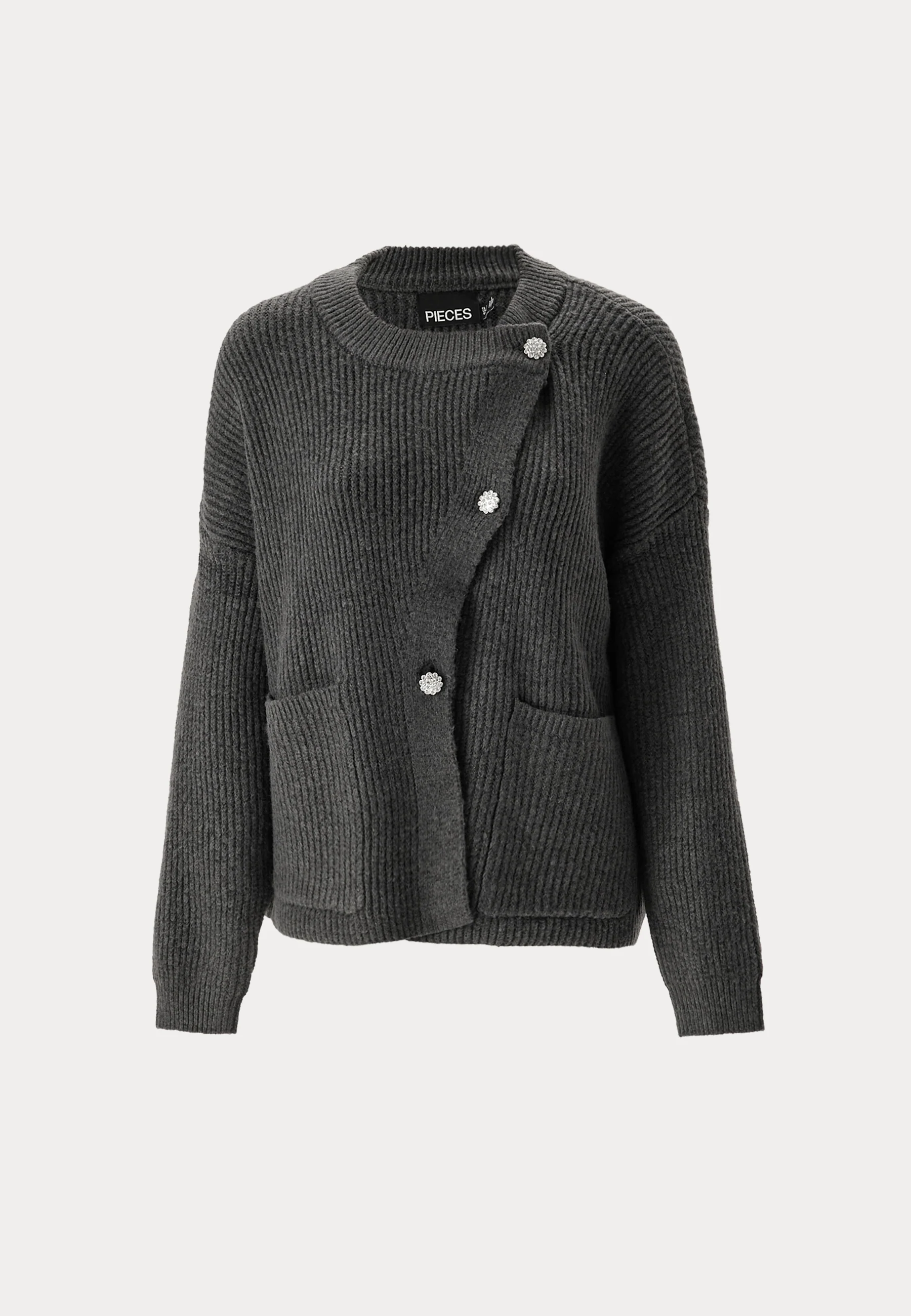Pcsiga Ls Overlap Knit Cardiga - Image 5